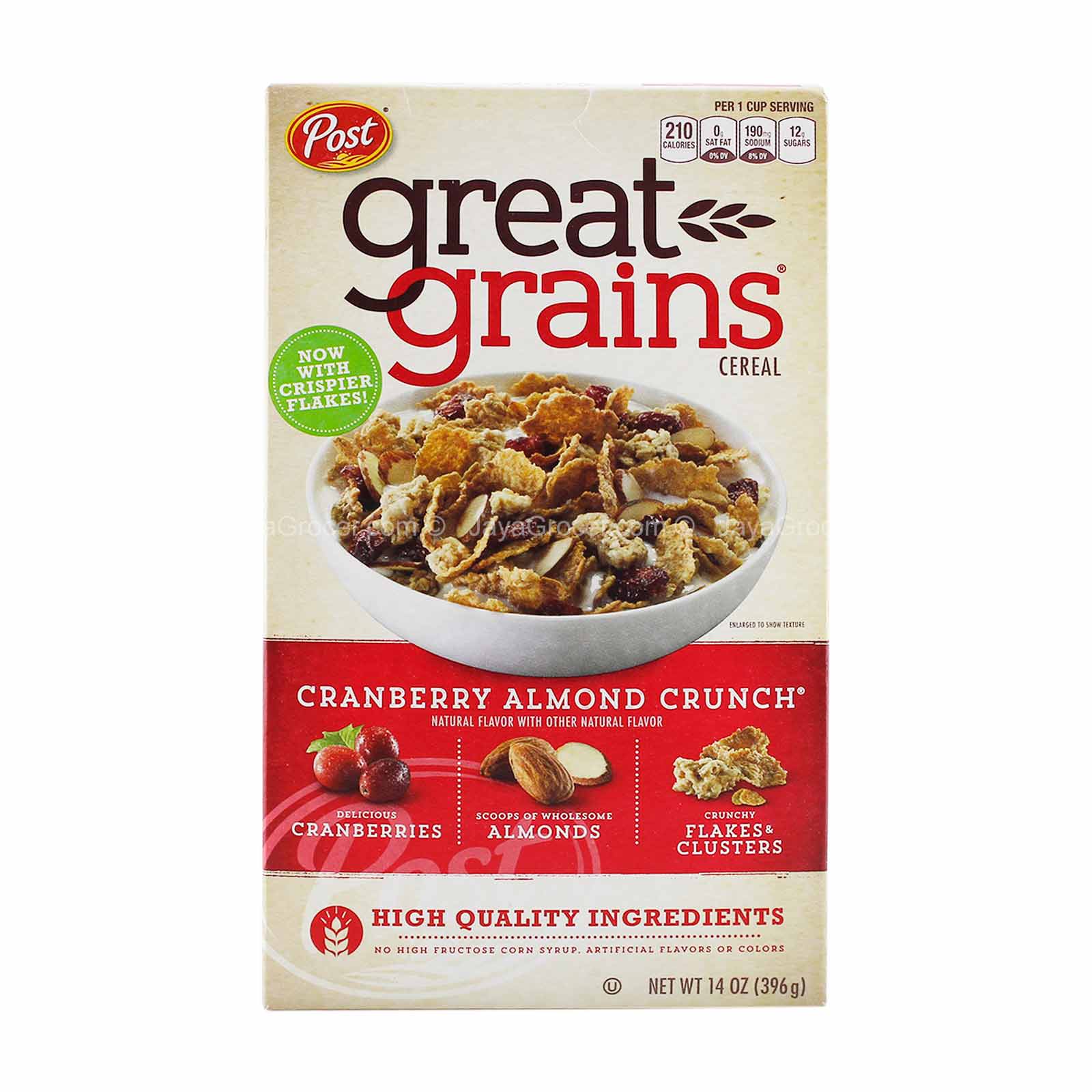 Post Cranberry Almond Crunch Great Grains Cereal 396.8g - Image 2