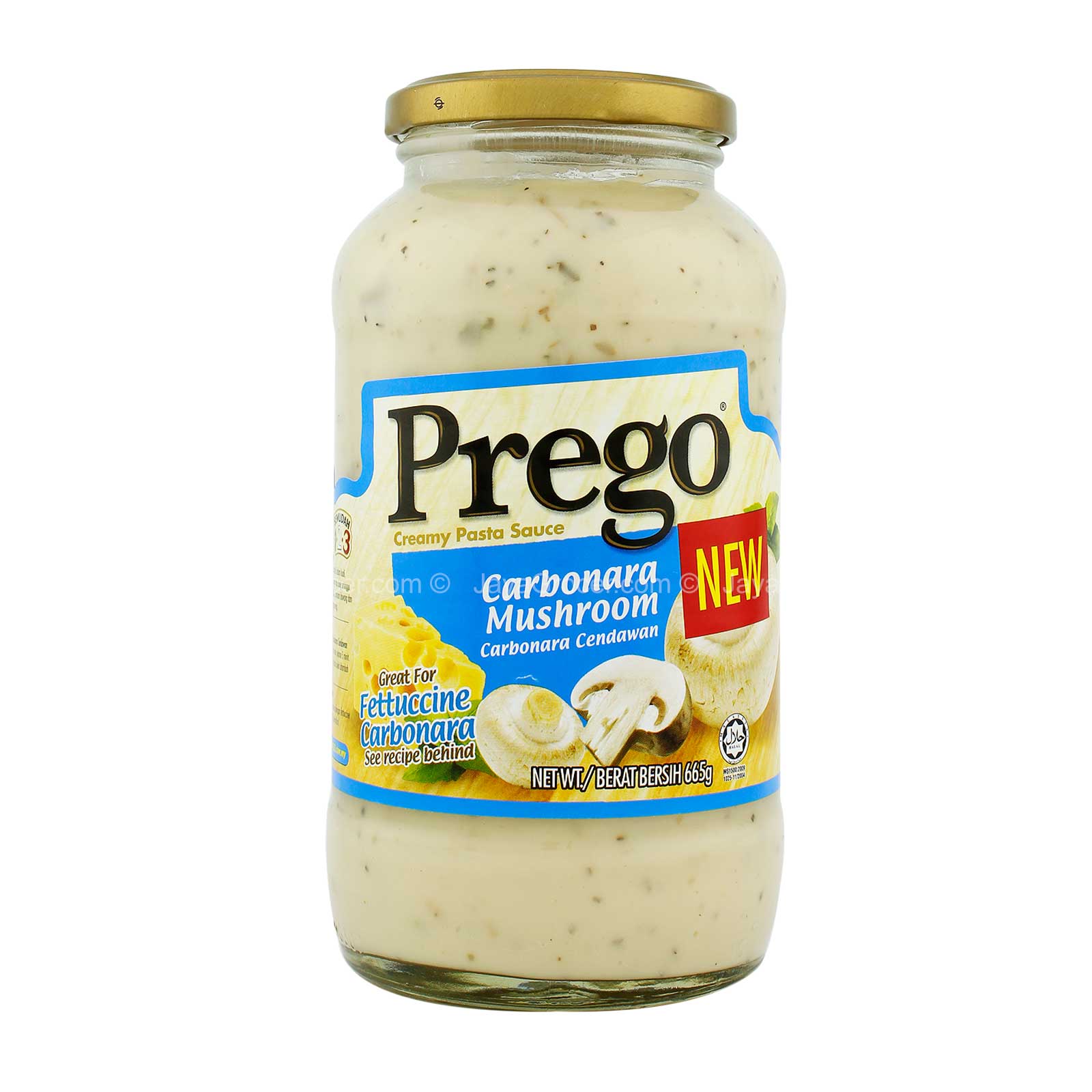 Prego Carbonara Mushroom Creamy Pasta Sauce 665g - Image 2