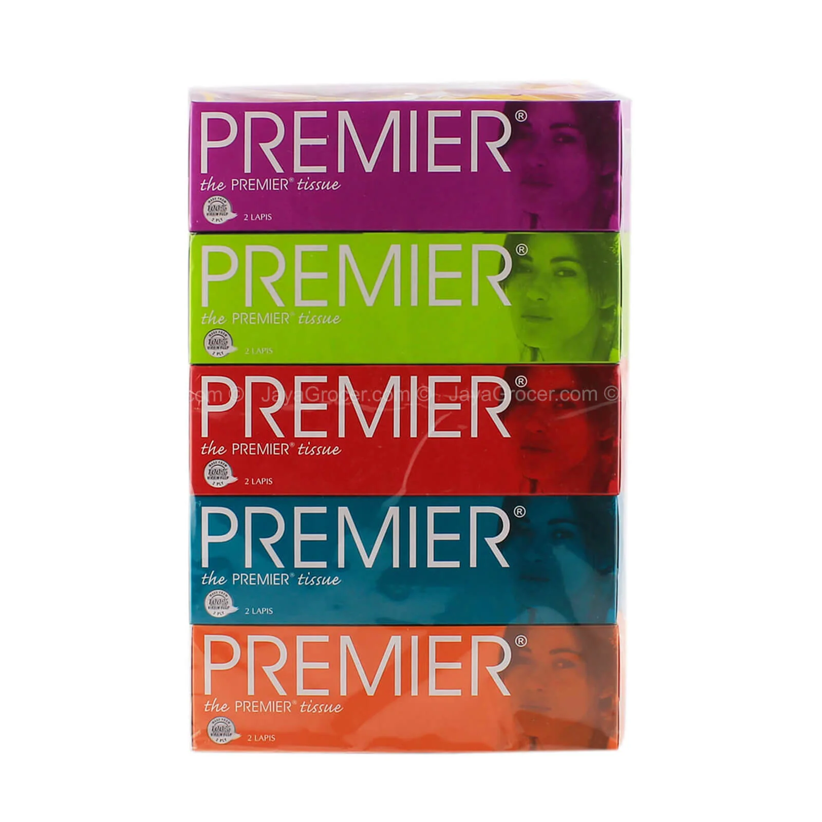 Premier Facial Tissue Paper (Face) 90pcs x 5 - Image 2