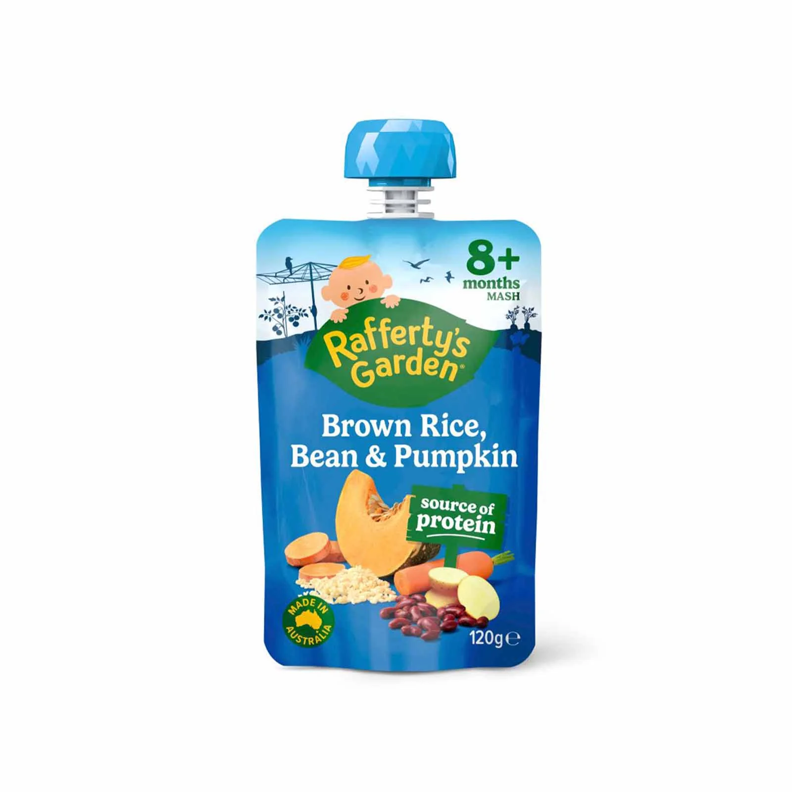Rafferty Garden Brown Rice, Bean and Pumpkin (Pouch) 120g - Image 2