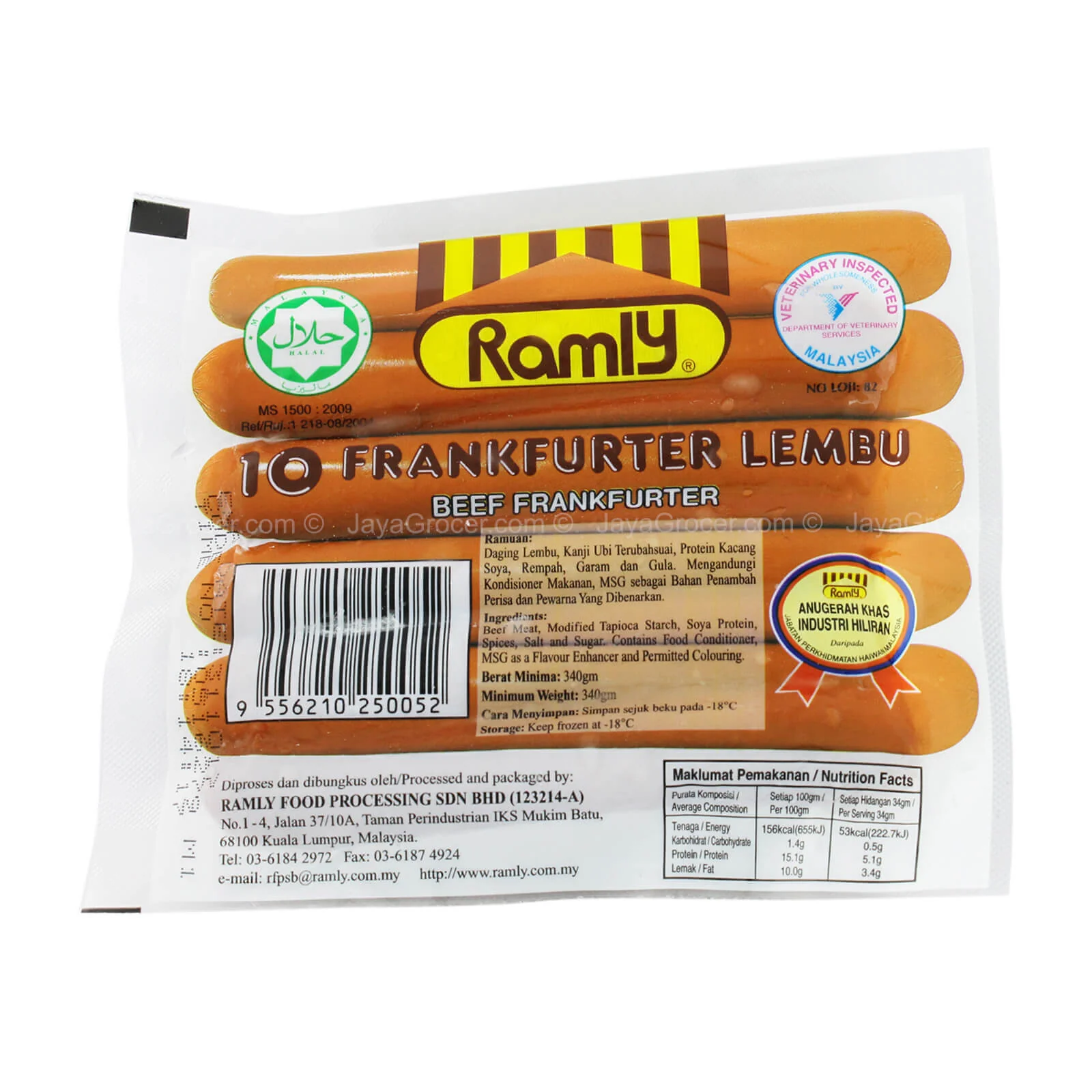 Ramly Beef Frankfurter 340g - Image 2
