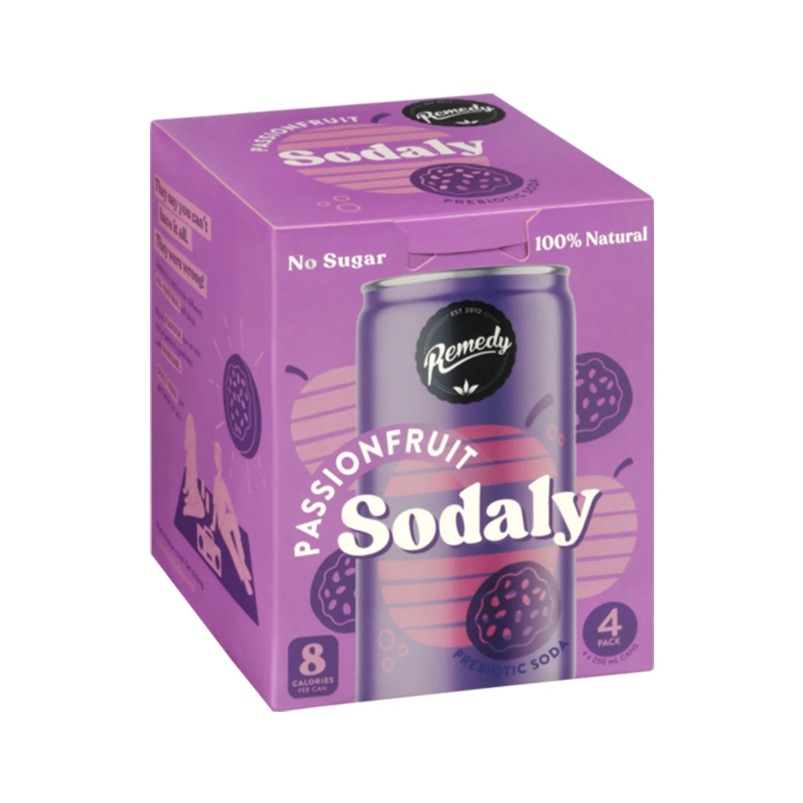Remedy Sodaly Prebiotic Soda Passionfruit 250ml - Image 2