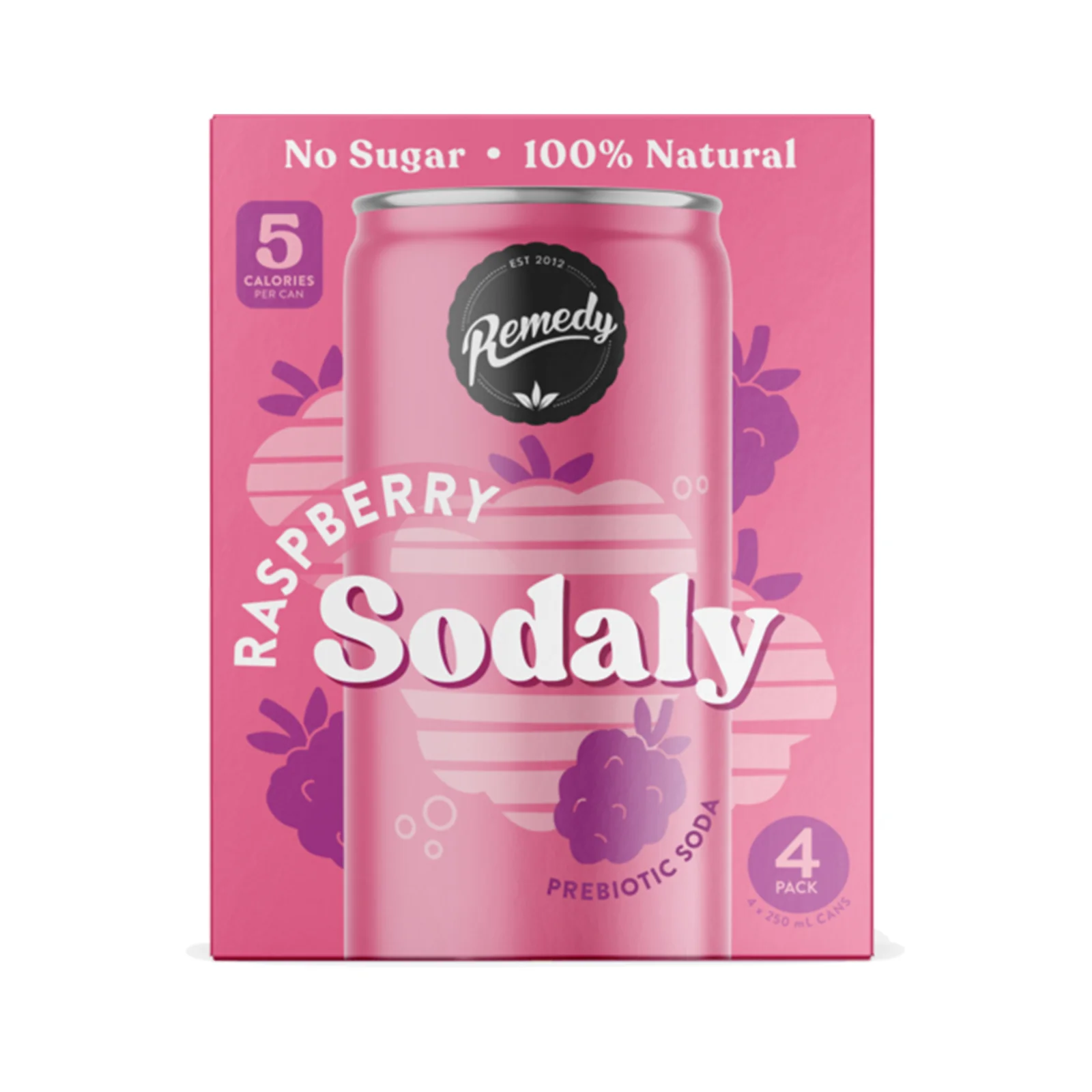 Remedy Sodaly Prebiotic Soda Raspberry 250ml - Image 2
