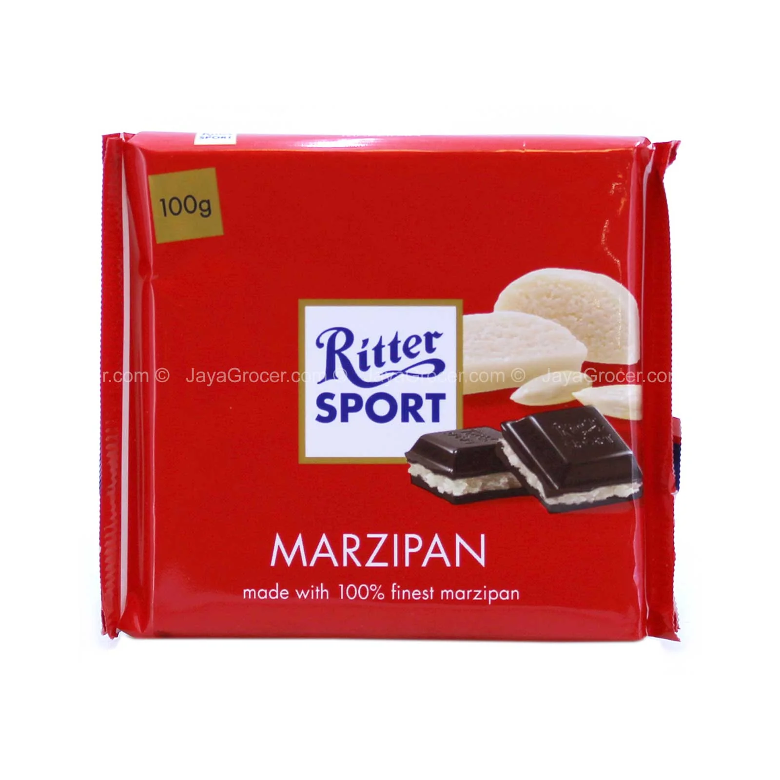 Ritter Sport Marzipan Chocolate Bar 100g - Image 2