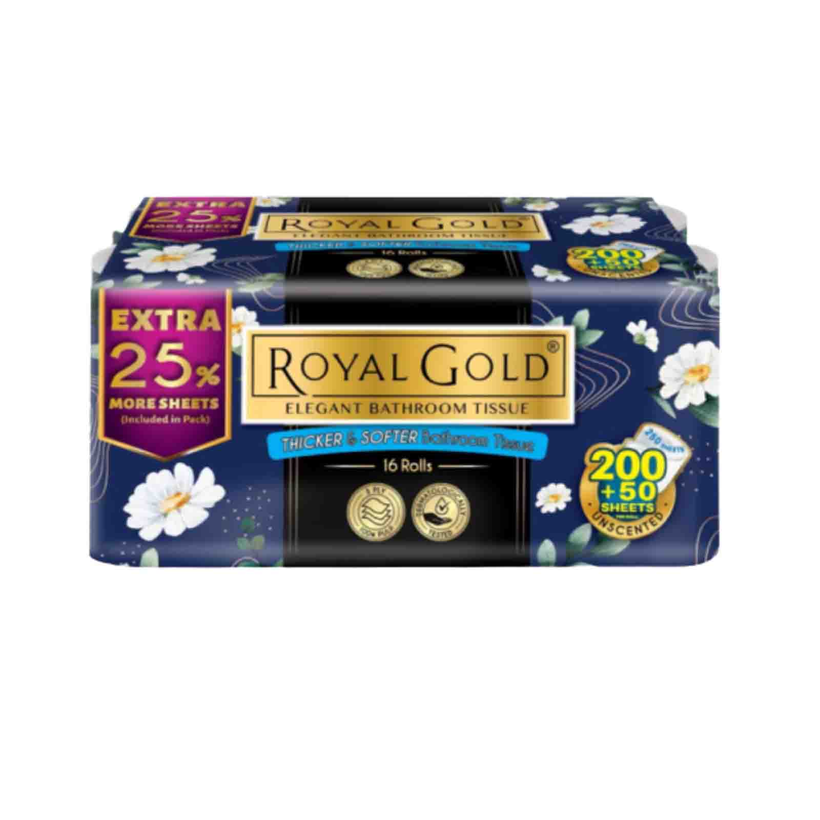 Royal Gold Elegant Toilet Tissue 200pcs x 16 - Image 2