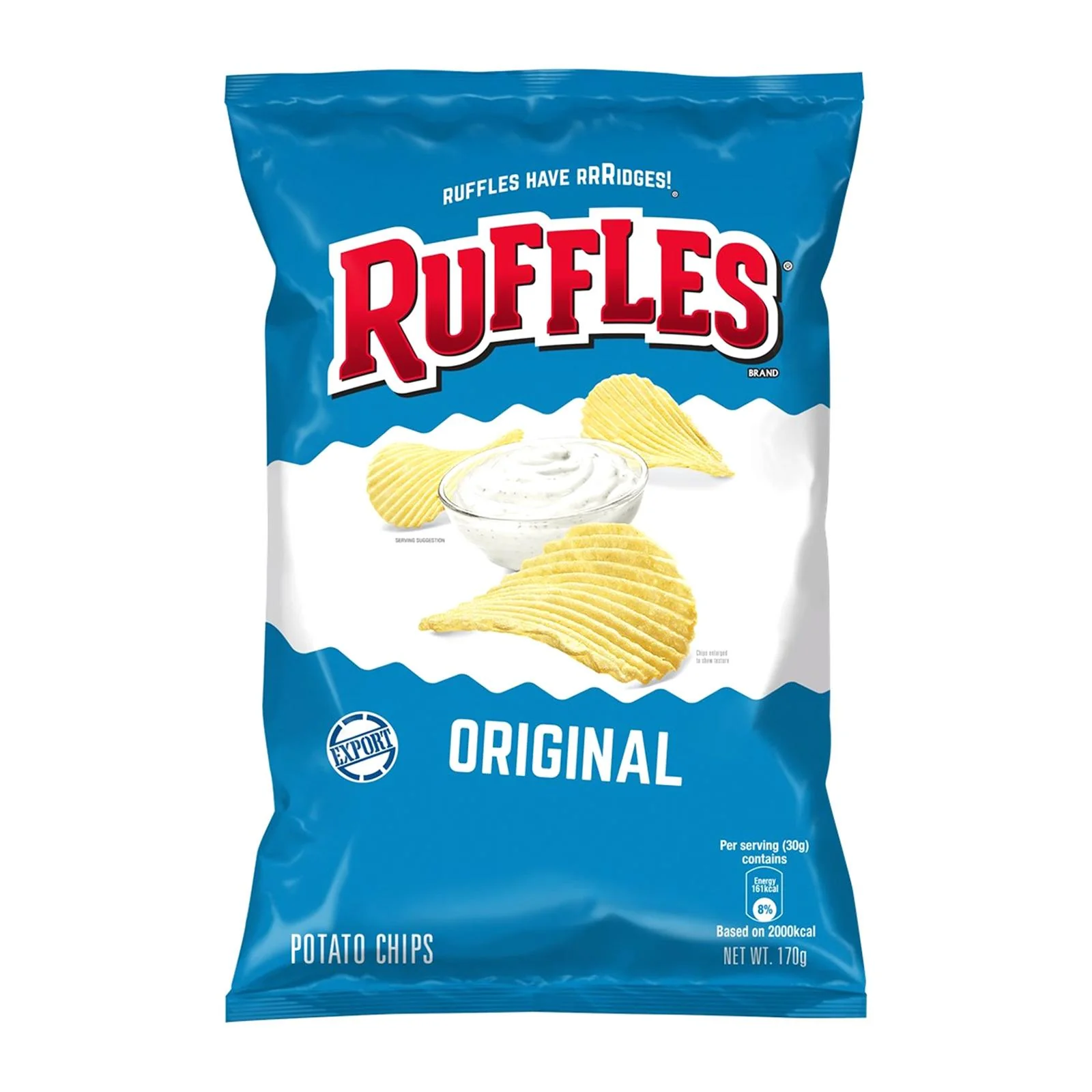 Ruffles Original Potato Chips (China) 170g - Image 2