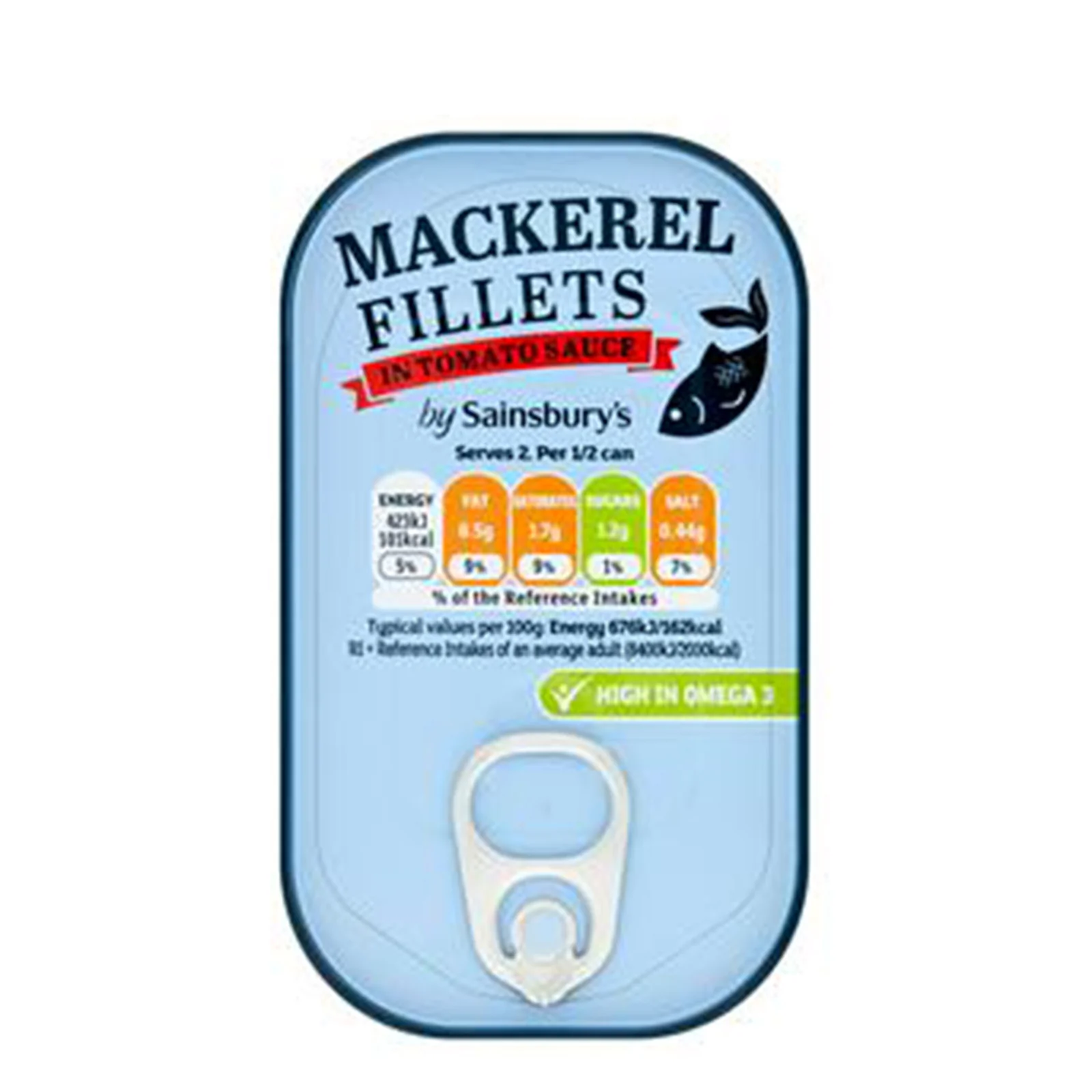 Sainsburys Mackerel Fillet In Tomato Sauce 125g - Image 2