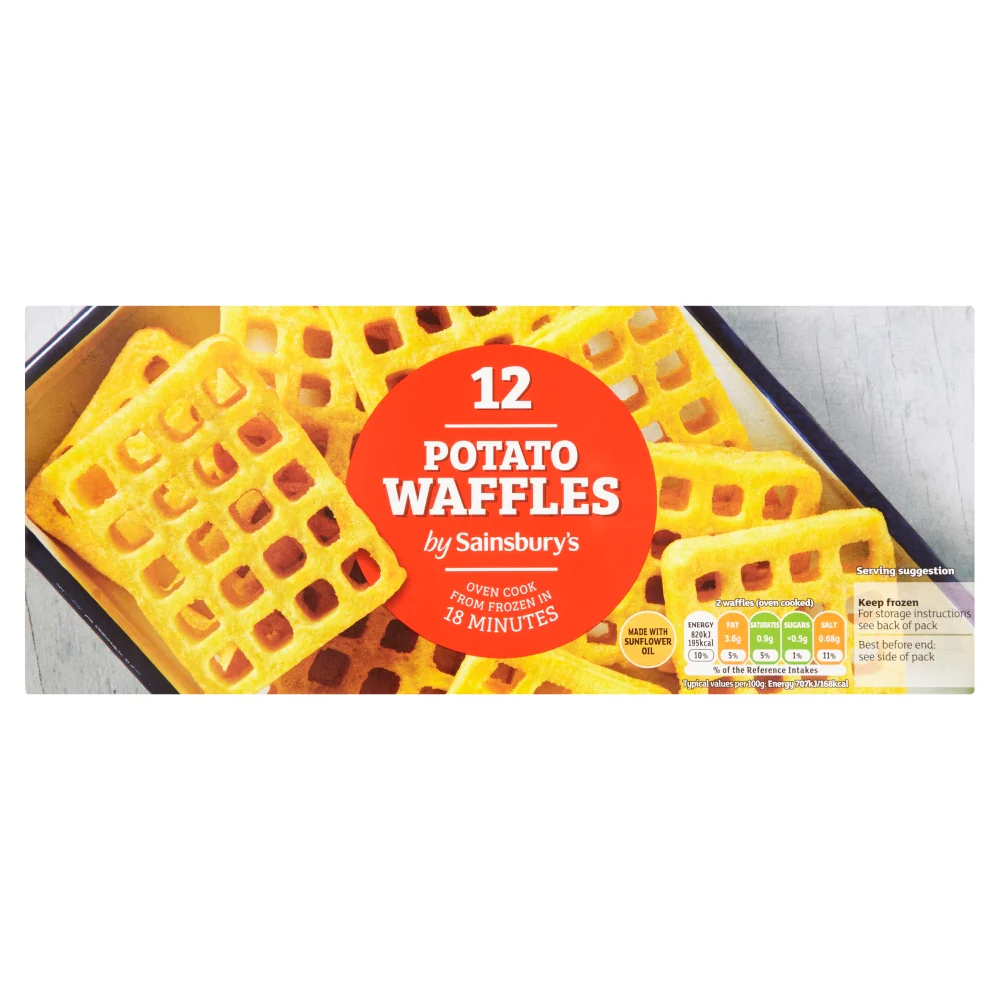 Sainsbury's Frozen Potato Waffles 680g - Image 2