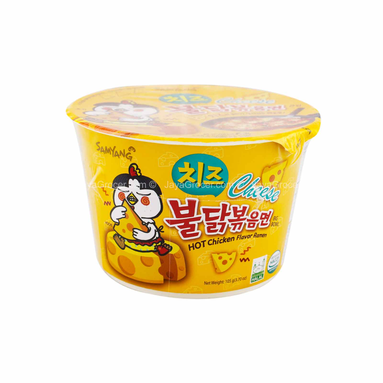 Samyang Hot Chicken Cheese Ramen Instant Noodle Bowl 105g - Image 2