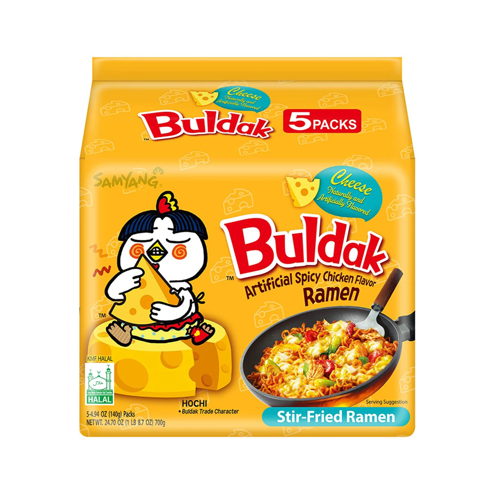 Samyang Hot Chicken Cheese Ramen 140g x 5 - Image 3