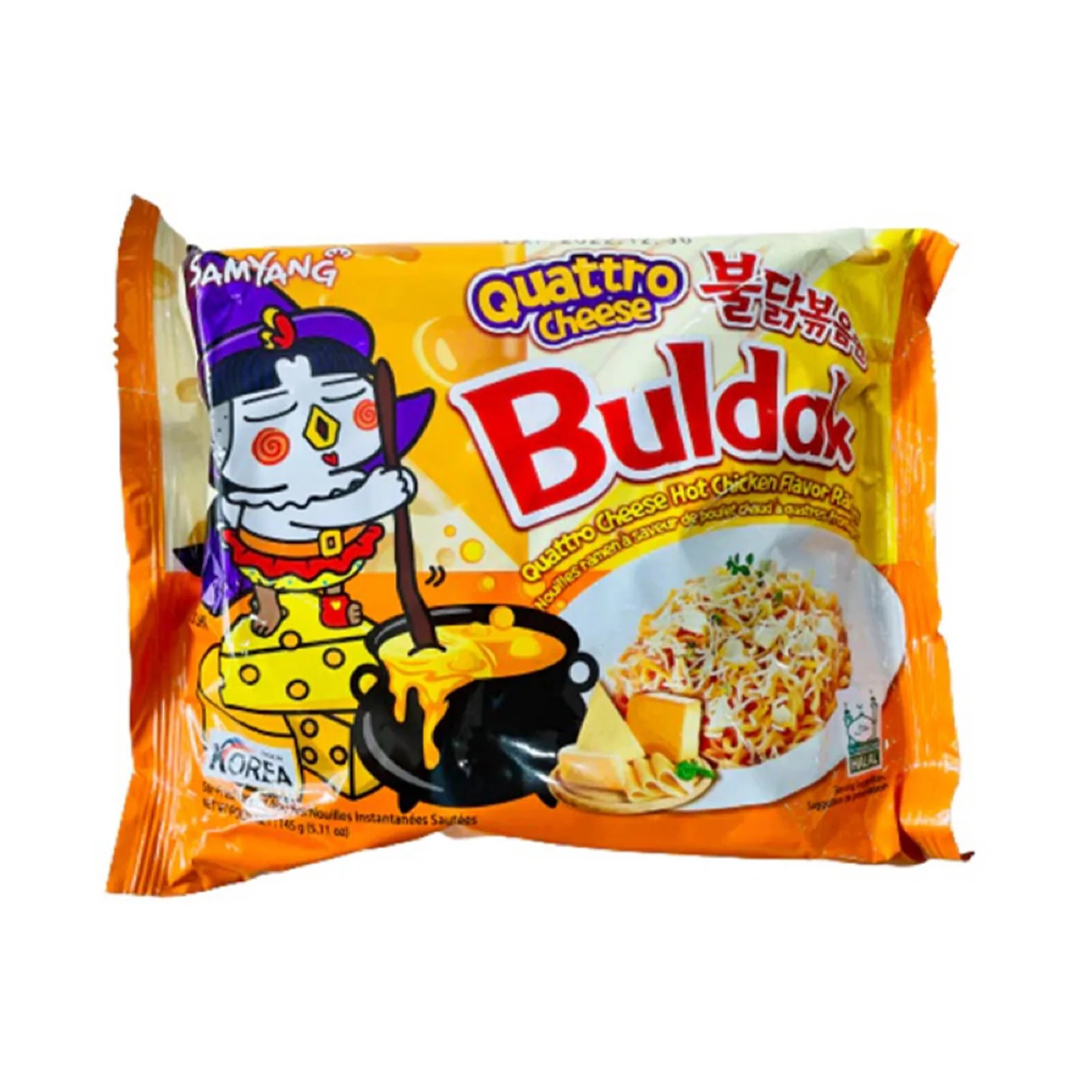 Samyang Quattro Cheese Hot Chicken Flavour Ramen 145g - Image 2