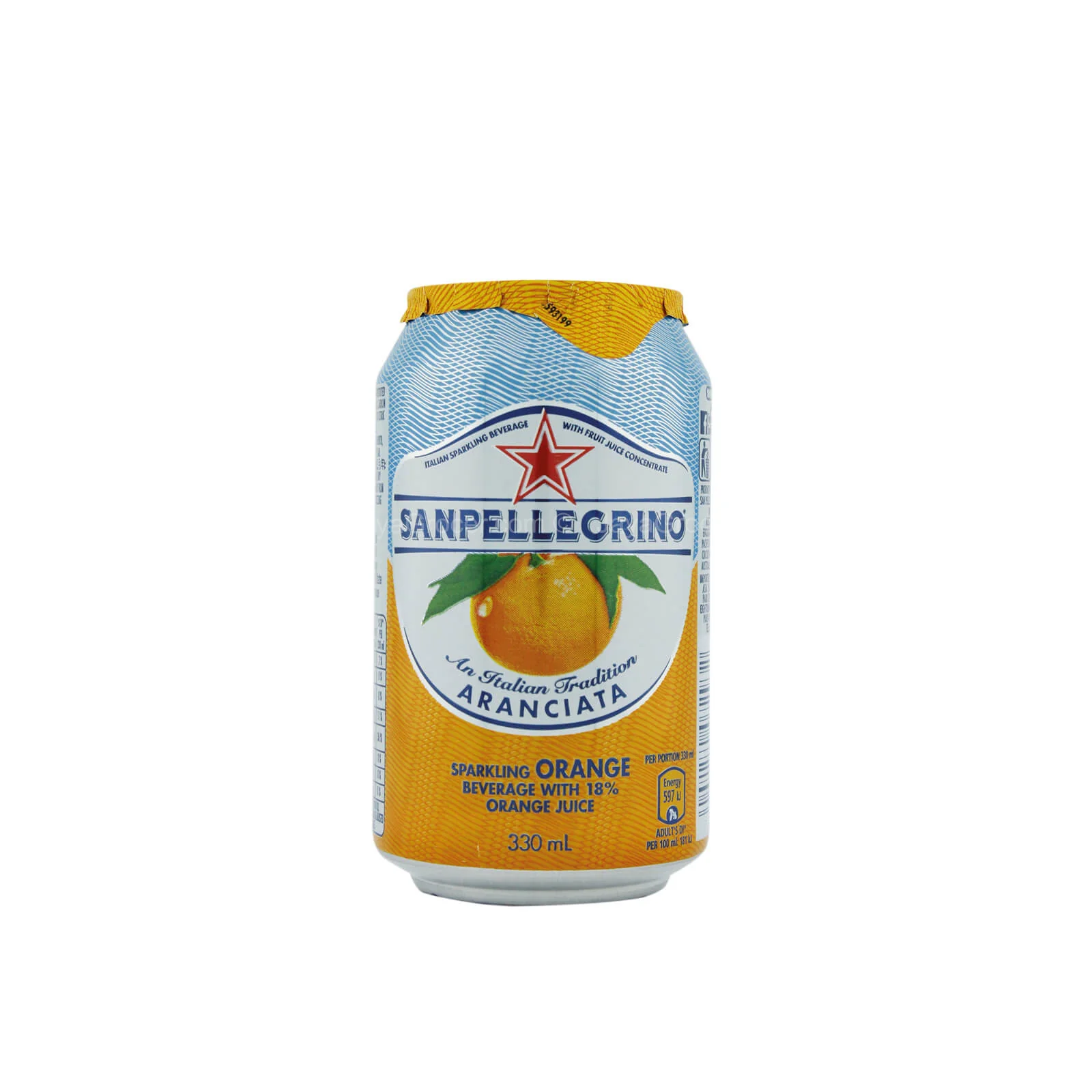 San Pellegrino Aranciata Sparkling Orange Juice (Can) 330ml - Image 2