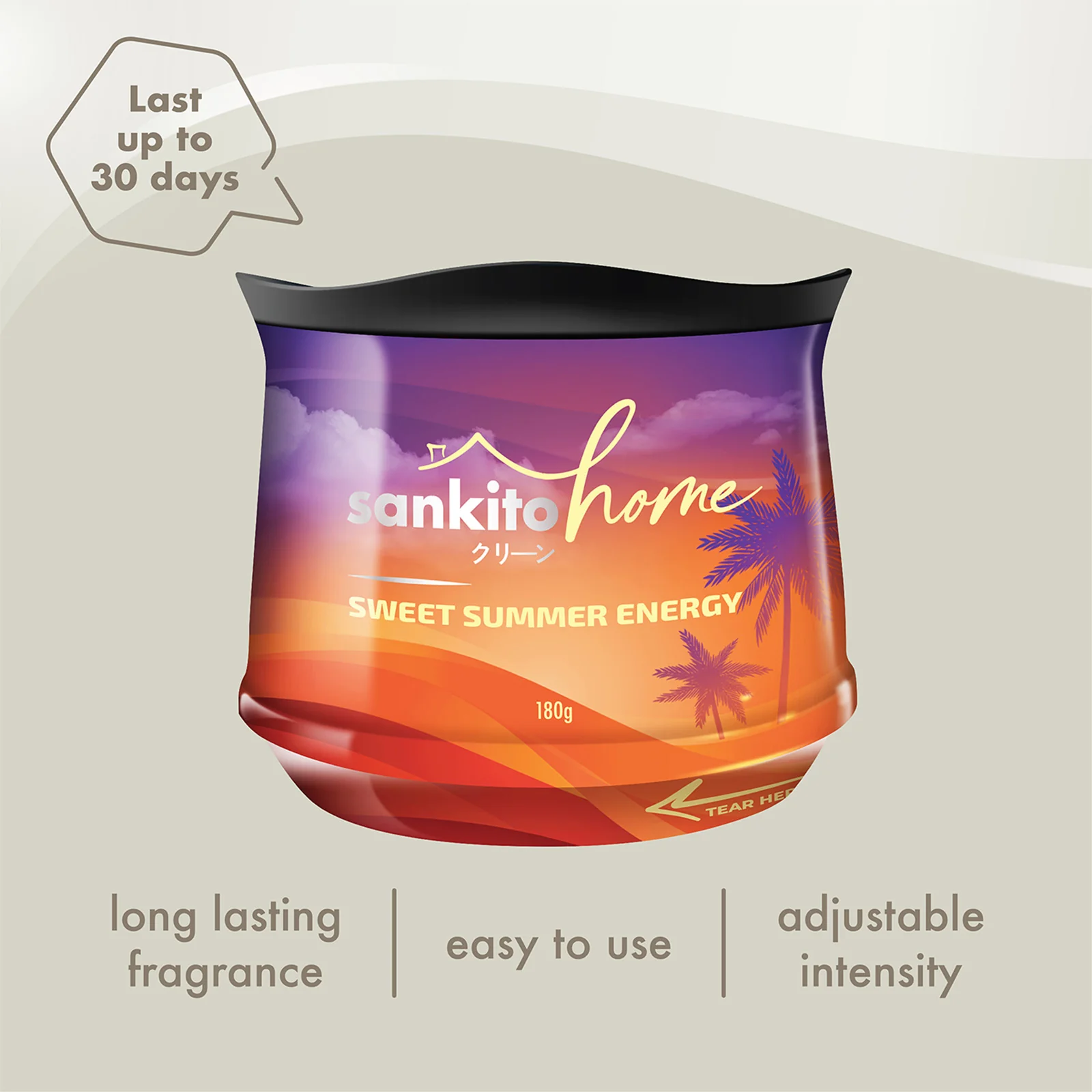 Sankito Home Air Freshener Gel Sweet Summer Energy 180g - Image 2