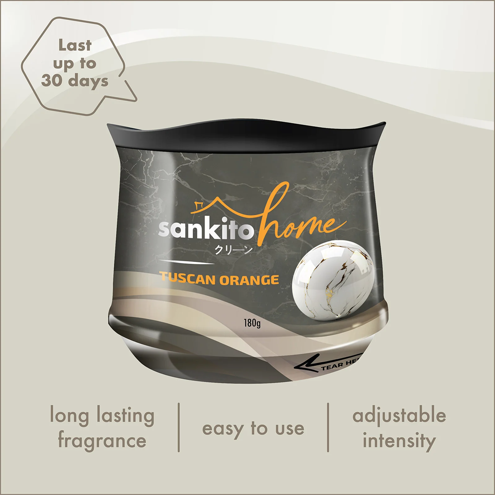 Sankito Home Air Freshener Gel Tuscan Orange 180g - Image 2