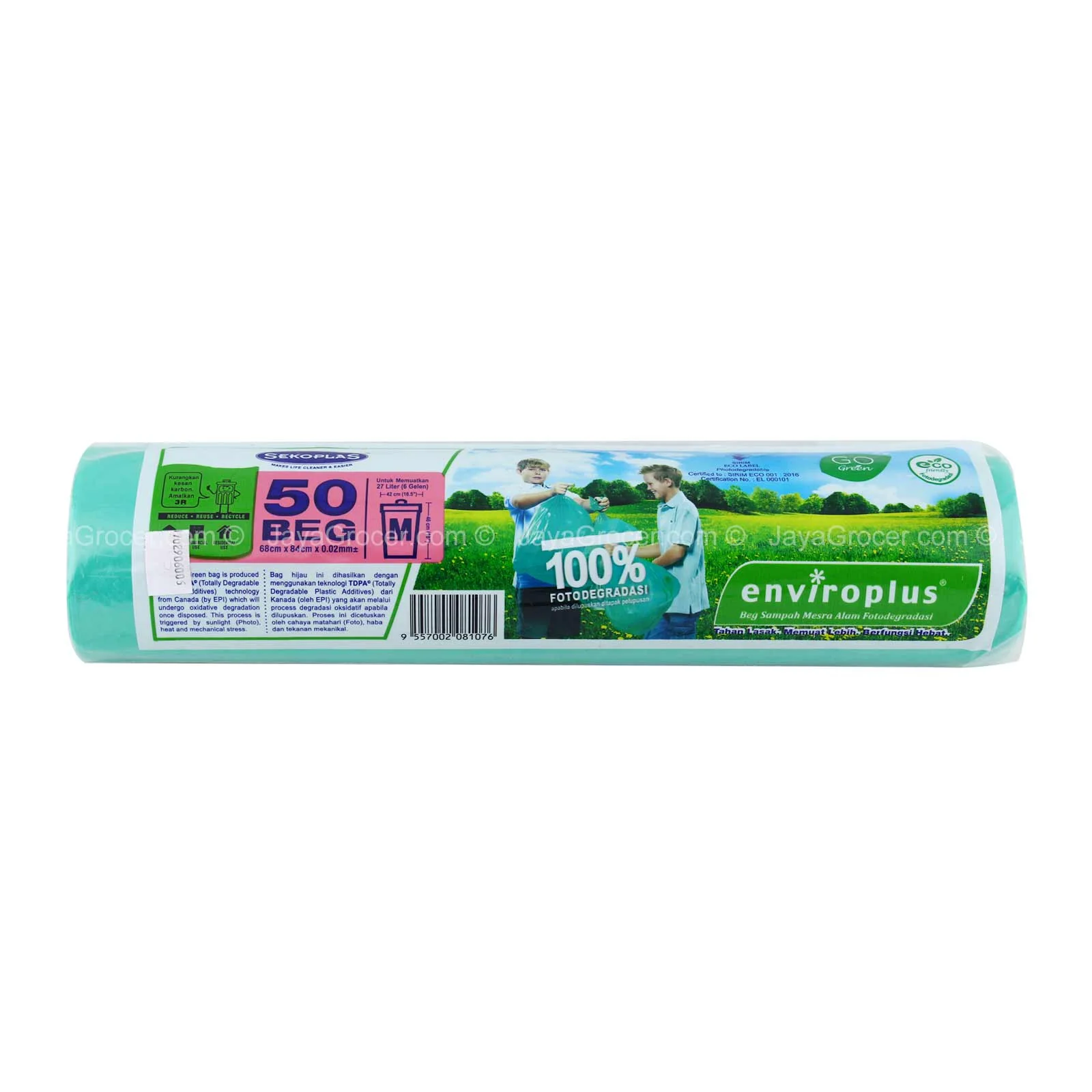Sekoplas Enviroplus Medium Garbage Bag 50pcs/pack - Image 2