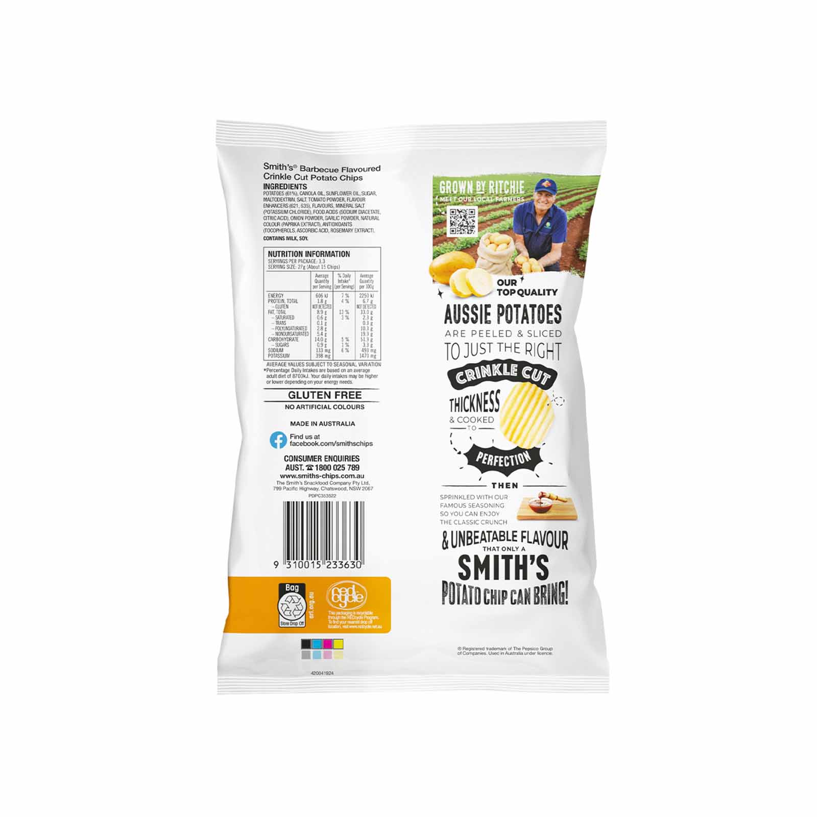 Smiths Barbecue Chips 90g - Image 2