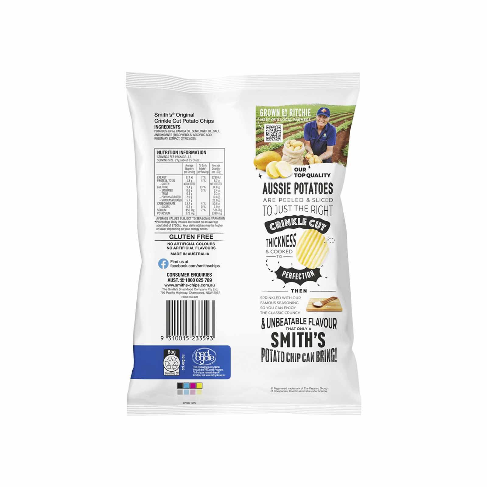 Smiths Original Chips 90g - Image 2