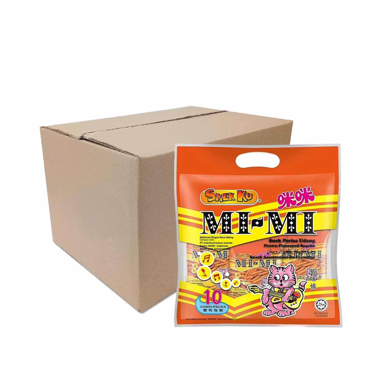 Snek Ku Mimi Prawn Snack 20g x 8 - Image 2