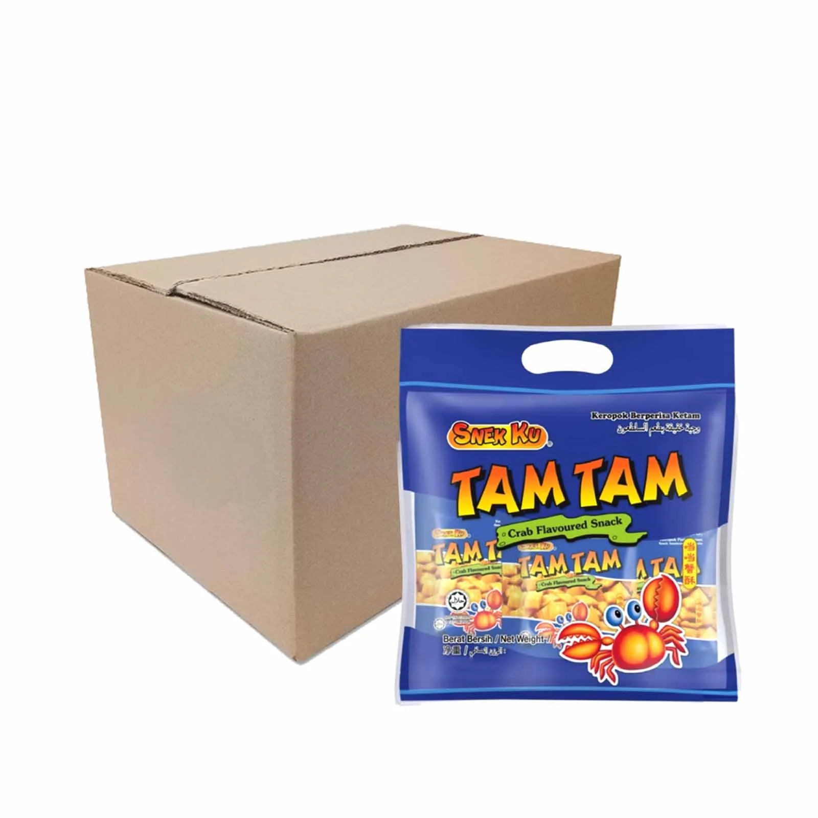 Snek Ku Tam Tam Falvoured Snacks 20g x 8 - Image 2