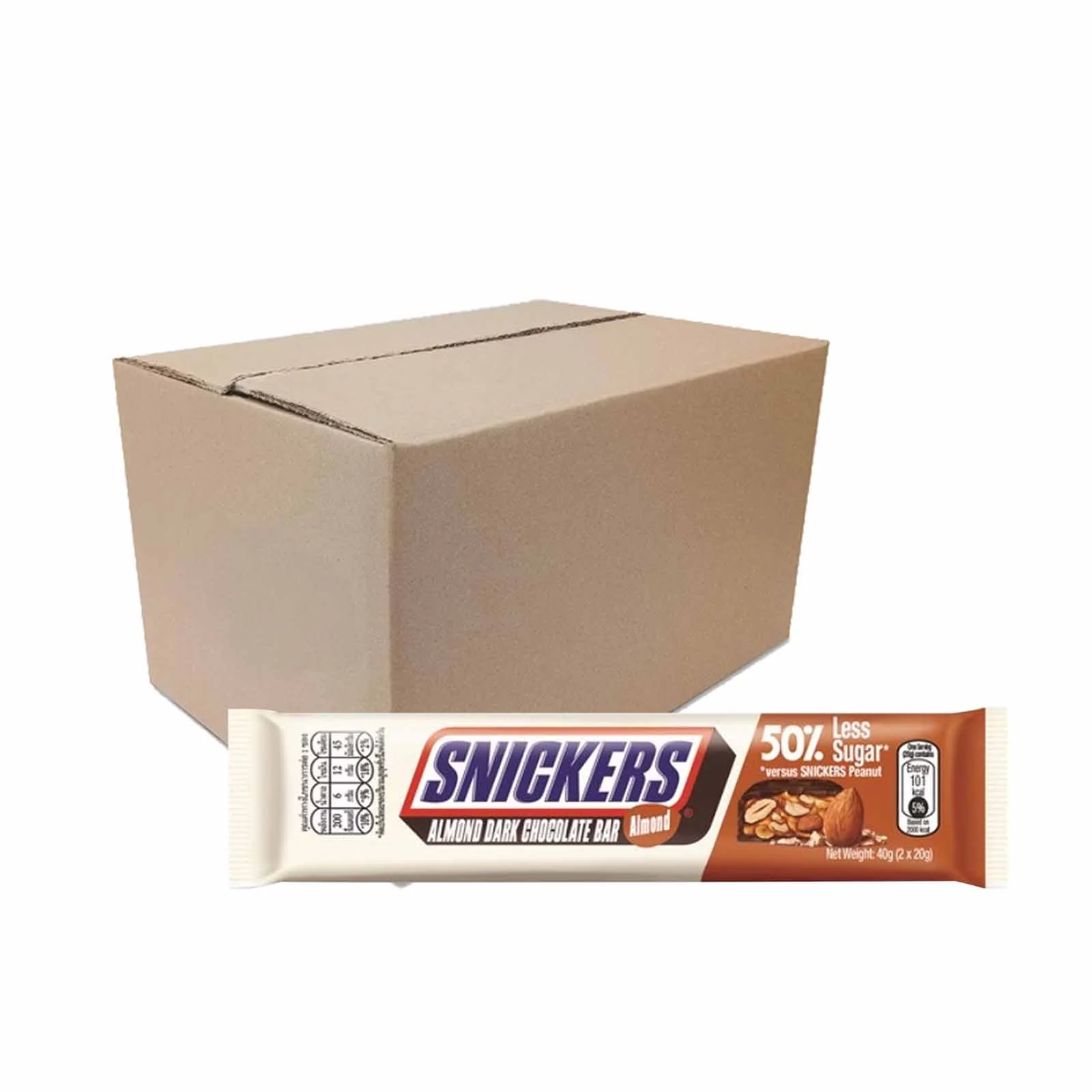 Snickers Almond Dark Chocolate 40g - Image 2
