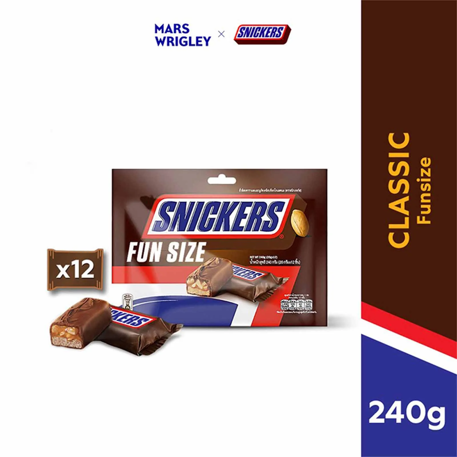 Snickers Fun Size Peanut Chocolate Bar 240g - Image 3