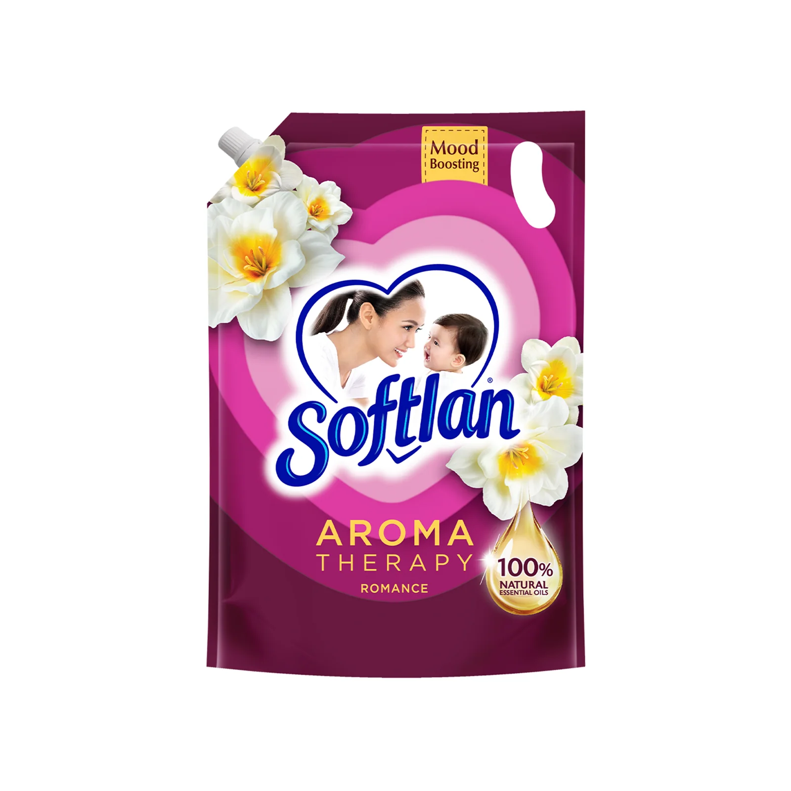 Softlan Aroma Romance Fabric Softener Refill 1.3L - Image 2