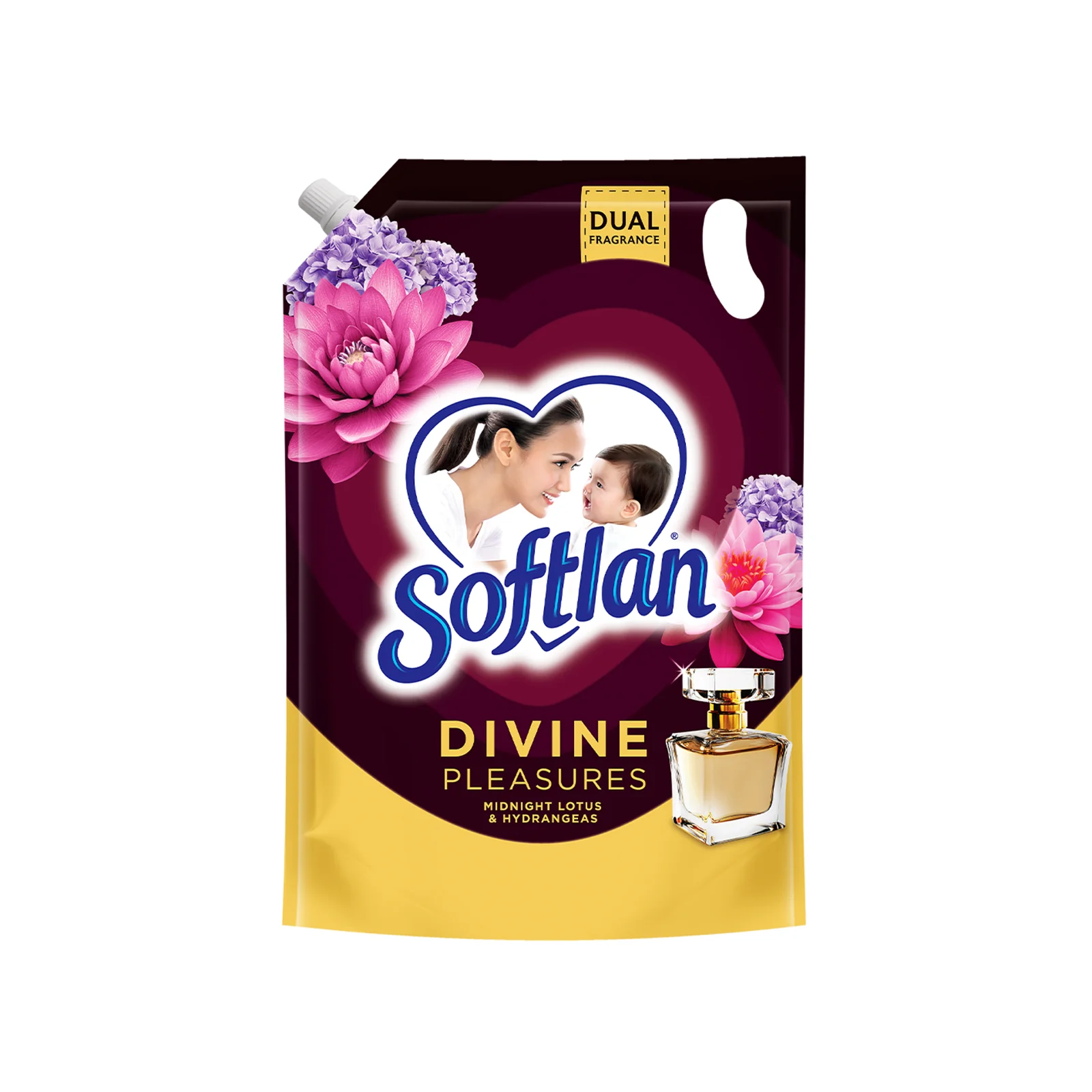 Softlan Divine Pleasure Midnight Lotus Fabric Softener Refill 1.3L - Image 2