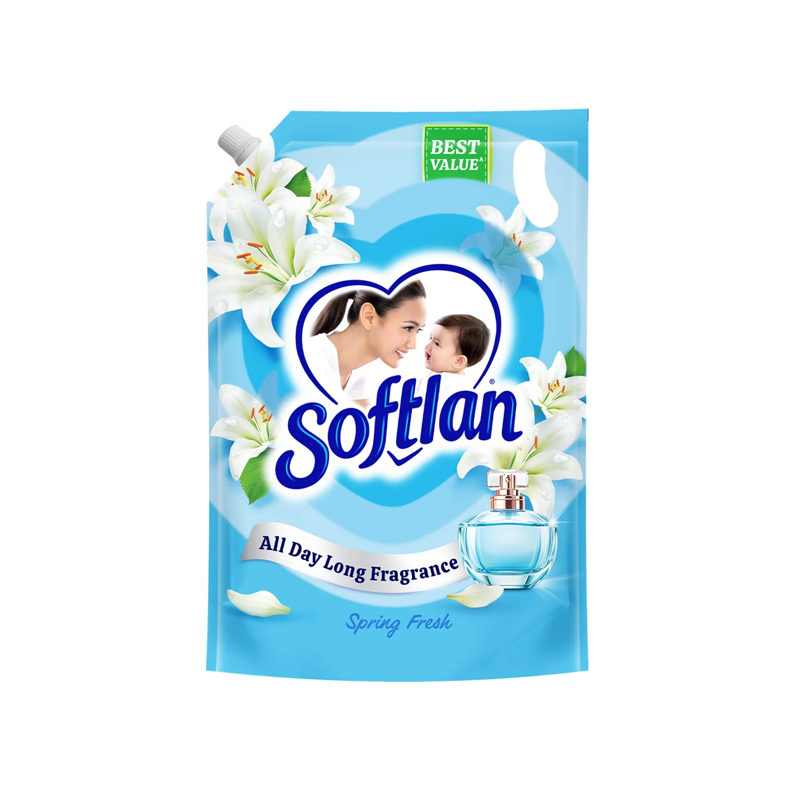 Softlan Spring Fresh Fabric Softener Refill 1.4L - Image 2