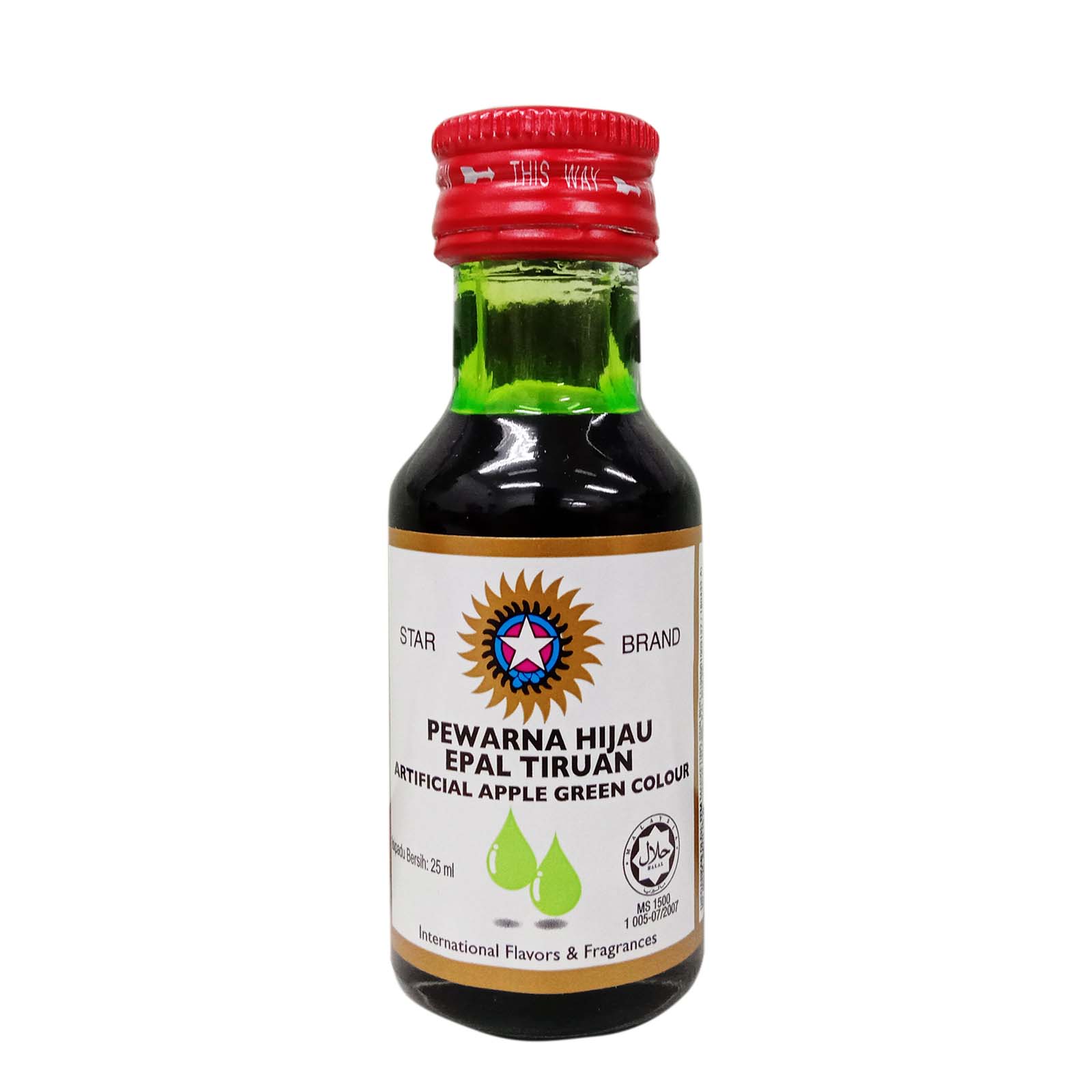 Star Brand Artificial Green Apple Colour 25ml - Image 2