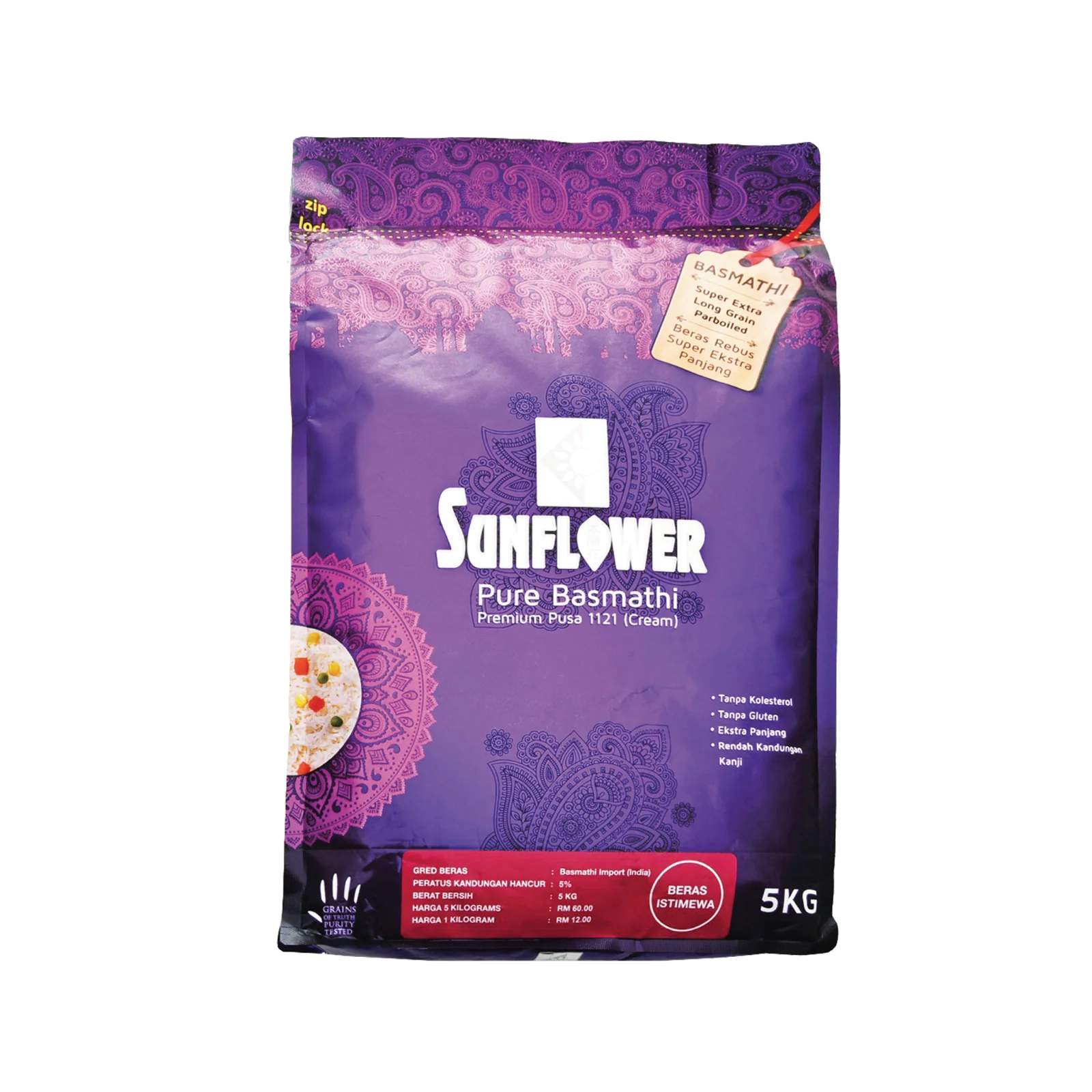 Sunflower Pure Basmathi Premium Pusa (Cream) 5kg - Image 2