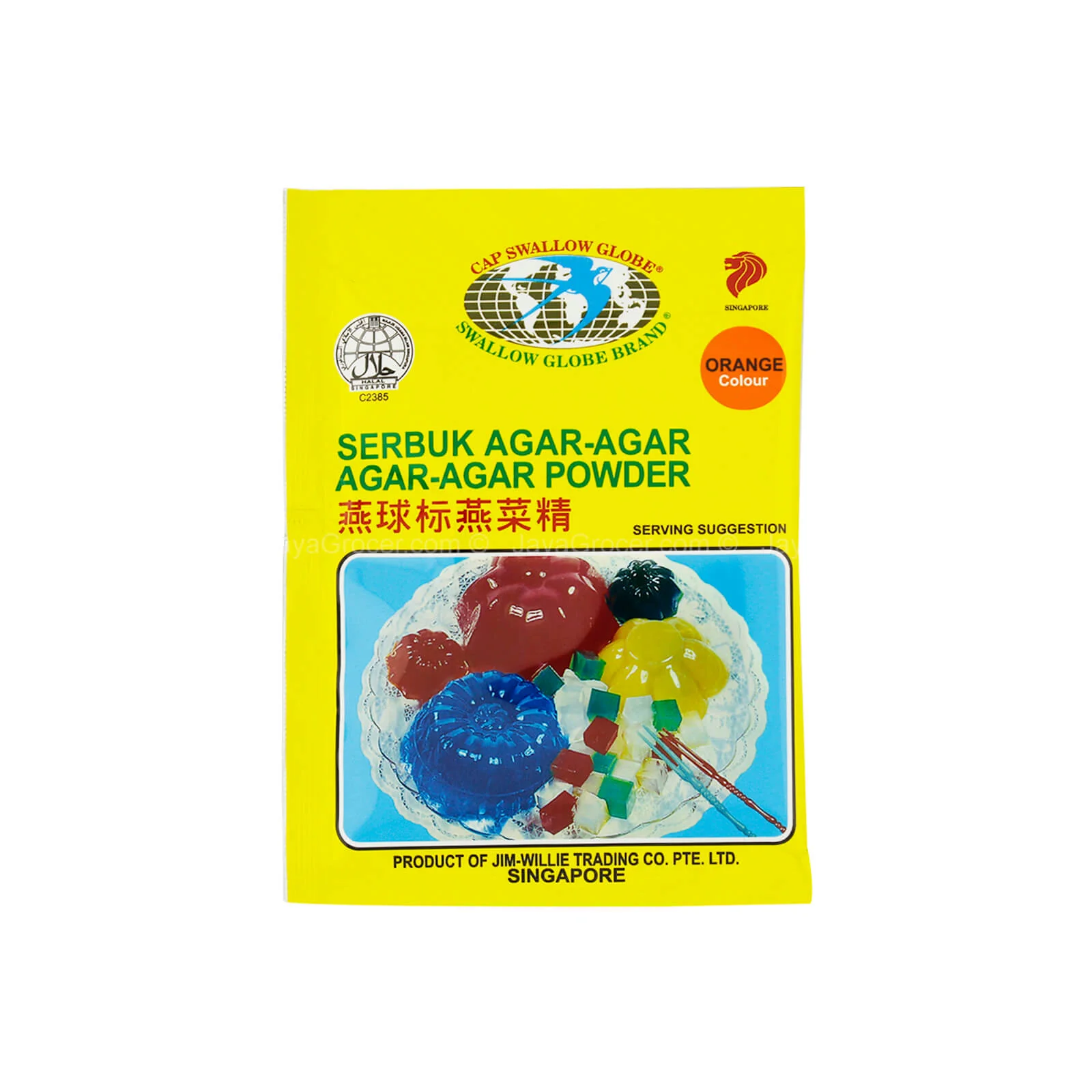 Swallow Globe Brand Orange Colour Agar-Agar Powder 10g - Image 2