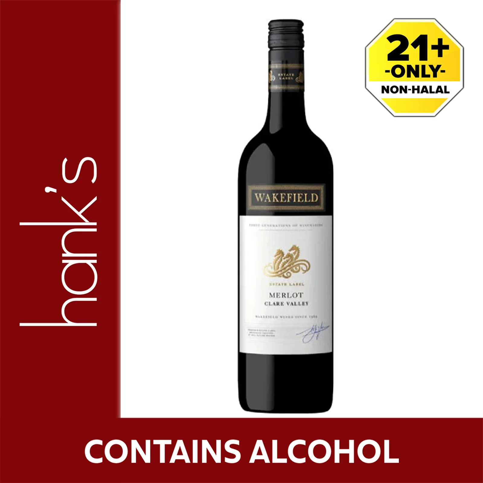 Taylors Wakefield Estate Merlot Wine 750ml - Image 2
