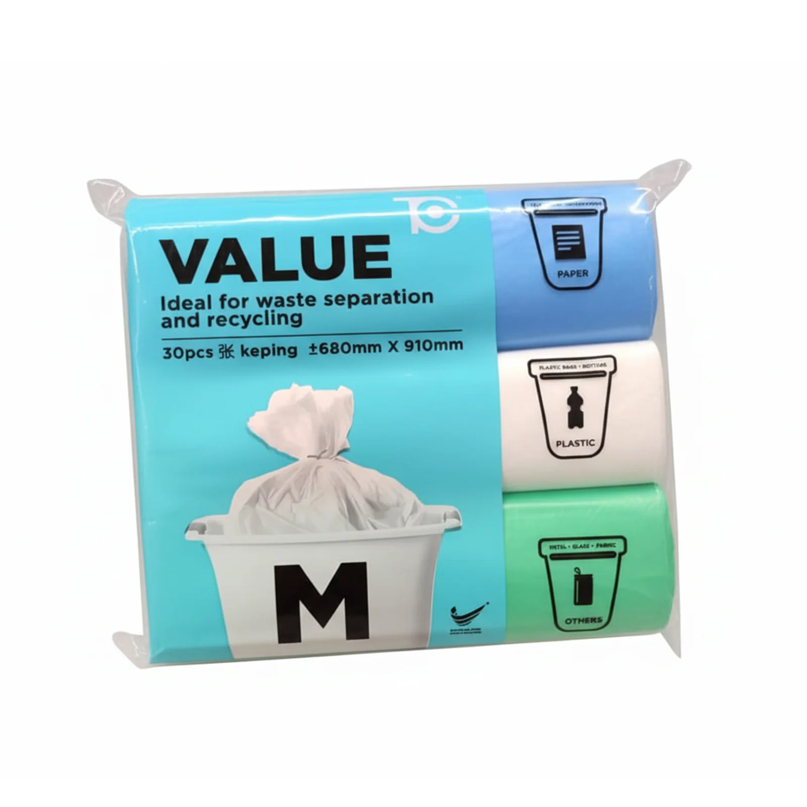 Teong Chuan Star Seal Medium Garbage Bag 68 x 91 30pcs/pack - Image 2