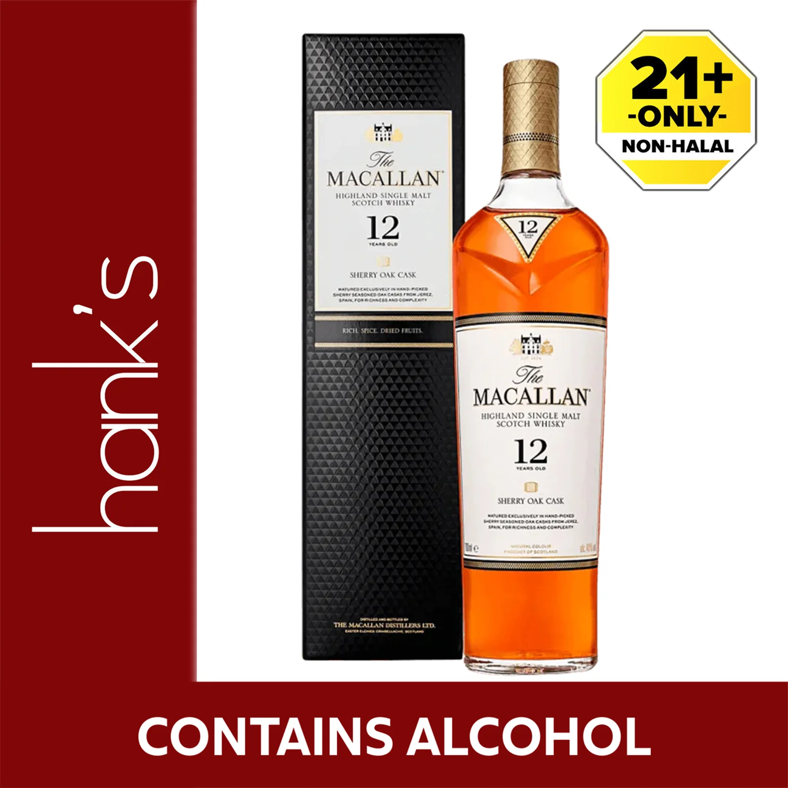 The Macallan Sherry Oak Whisky 700ml - Image 2