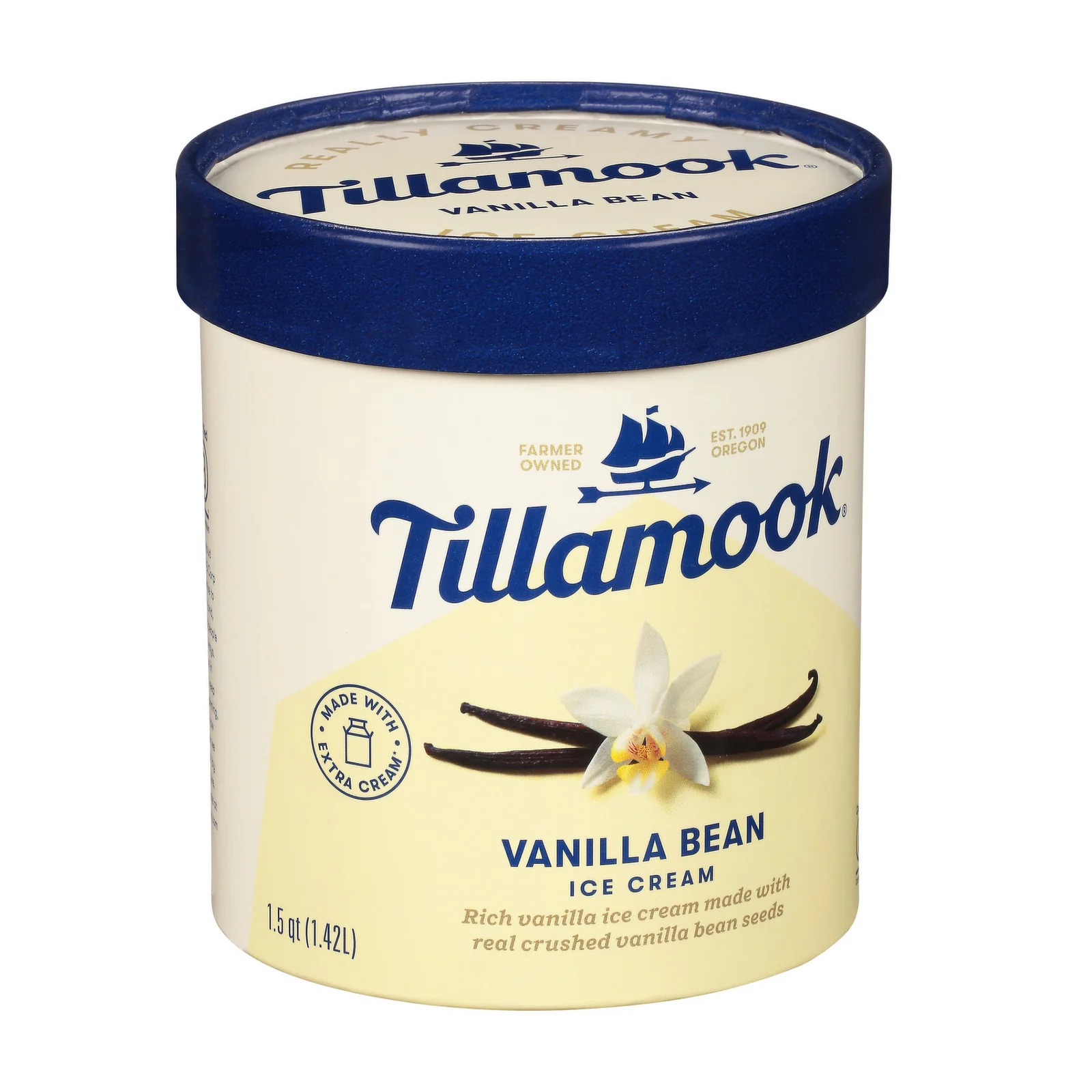 Tillamook Vanilla Bean Ice Cream Tub 1.42L - Image 2