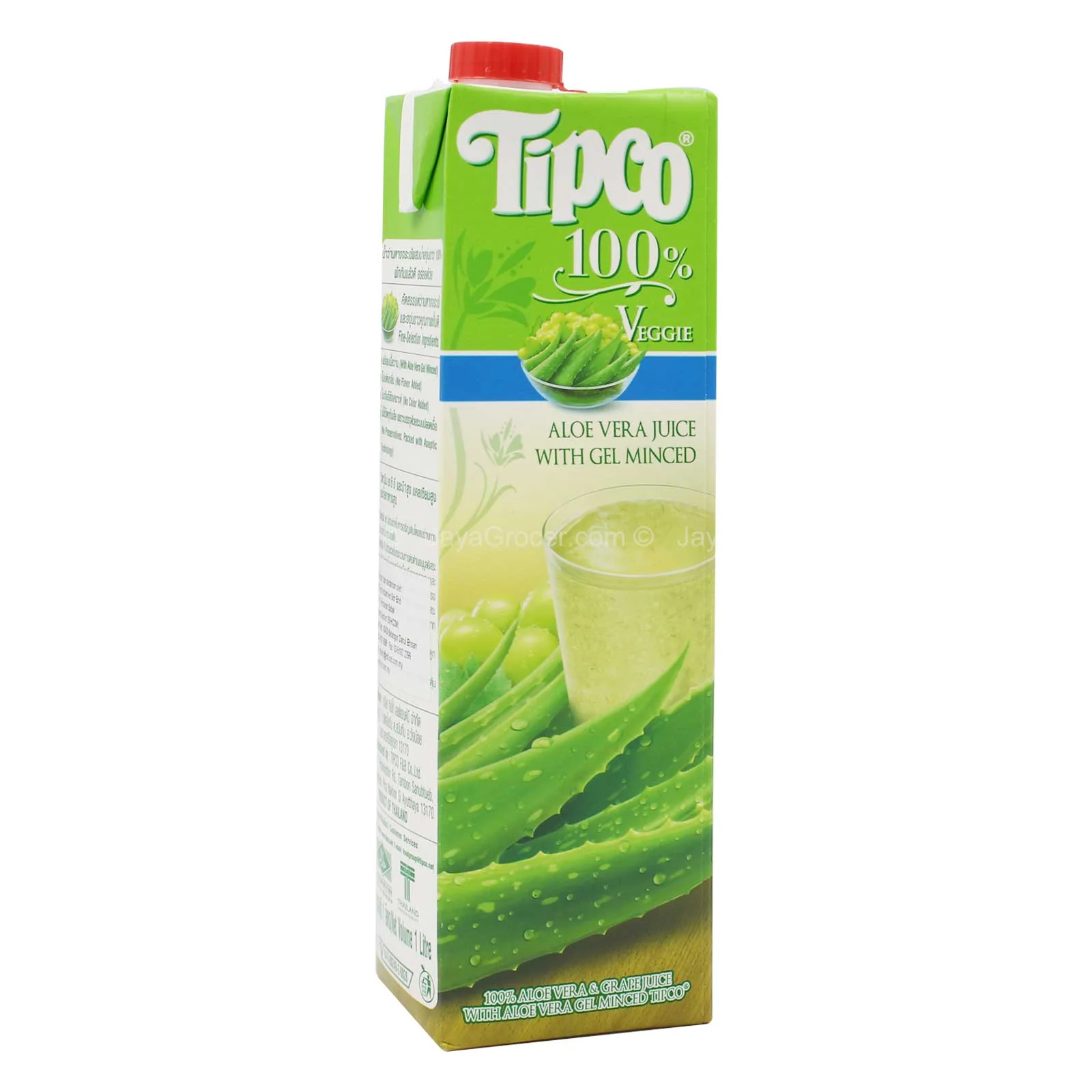 Tipco 100% Aloe Vera Juice with Gel Minced 1L - Image 2