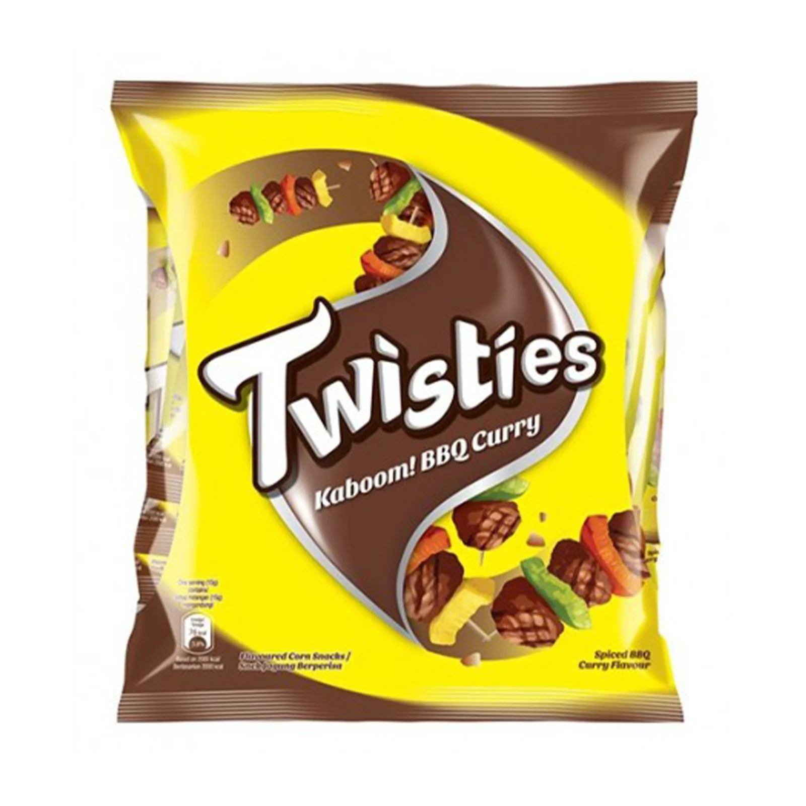 Twisties Kaboom! BBQ Curry Corn Snacks 13g x 8 - Image 2