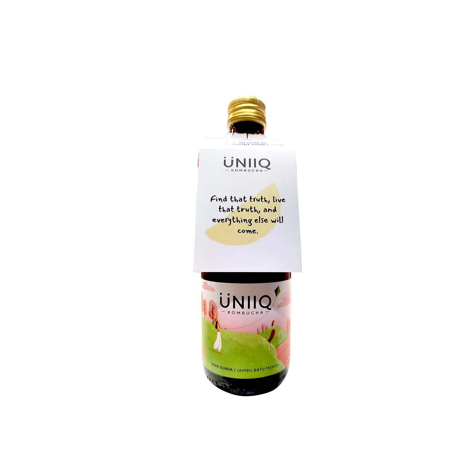 Uniiq Kombucha Pink Guava 315ml - Image 2