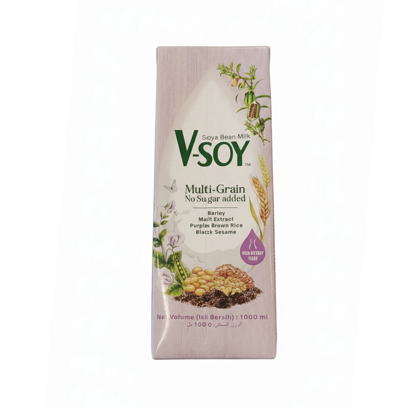 V-Soy Multigrain No Sugar Added Soya Bean Drink 1L - Image 2