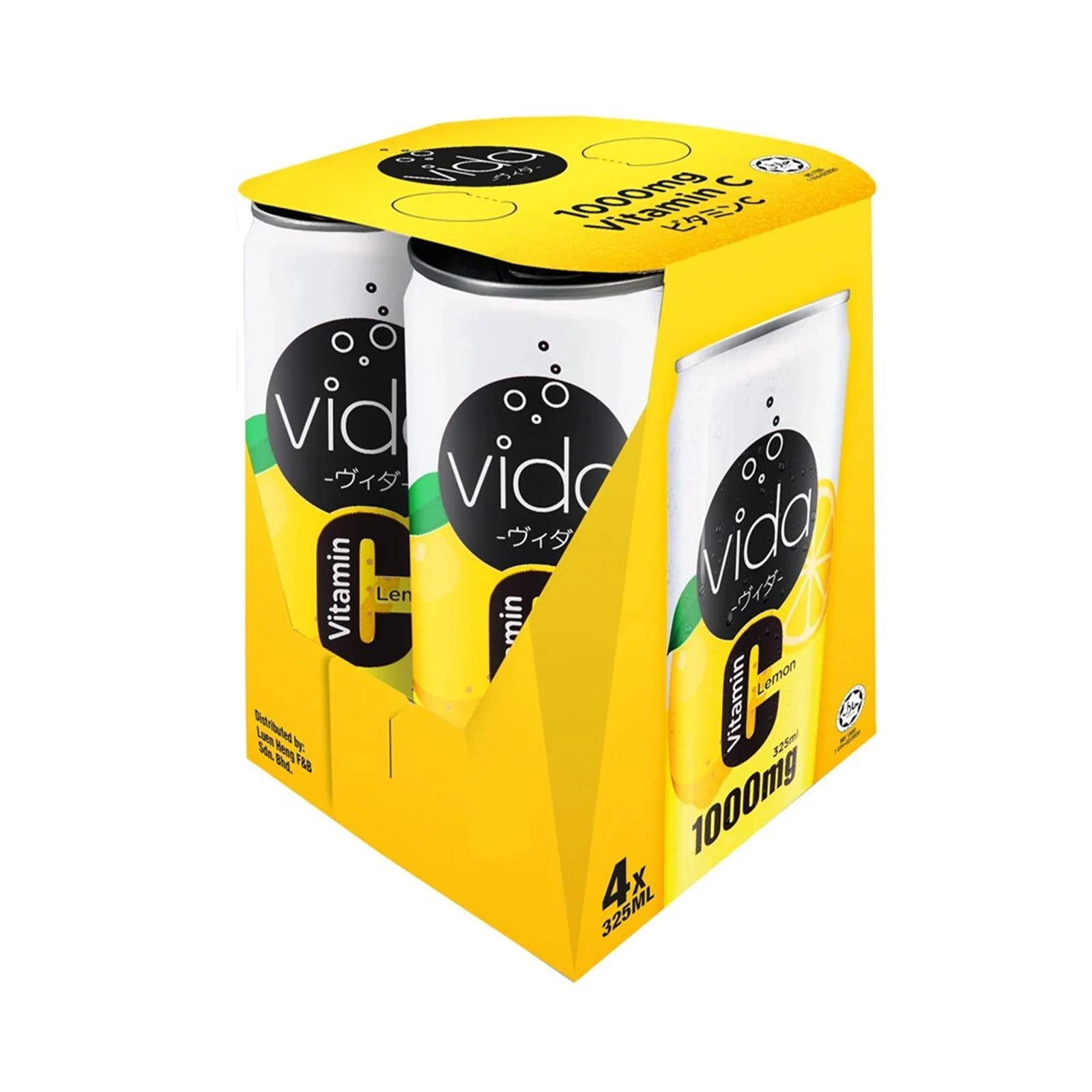 Vida C Lemon Sparkling Flavoured Drink 325ml - Image 2