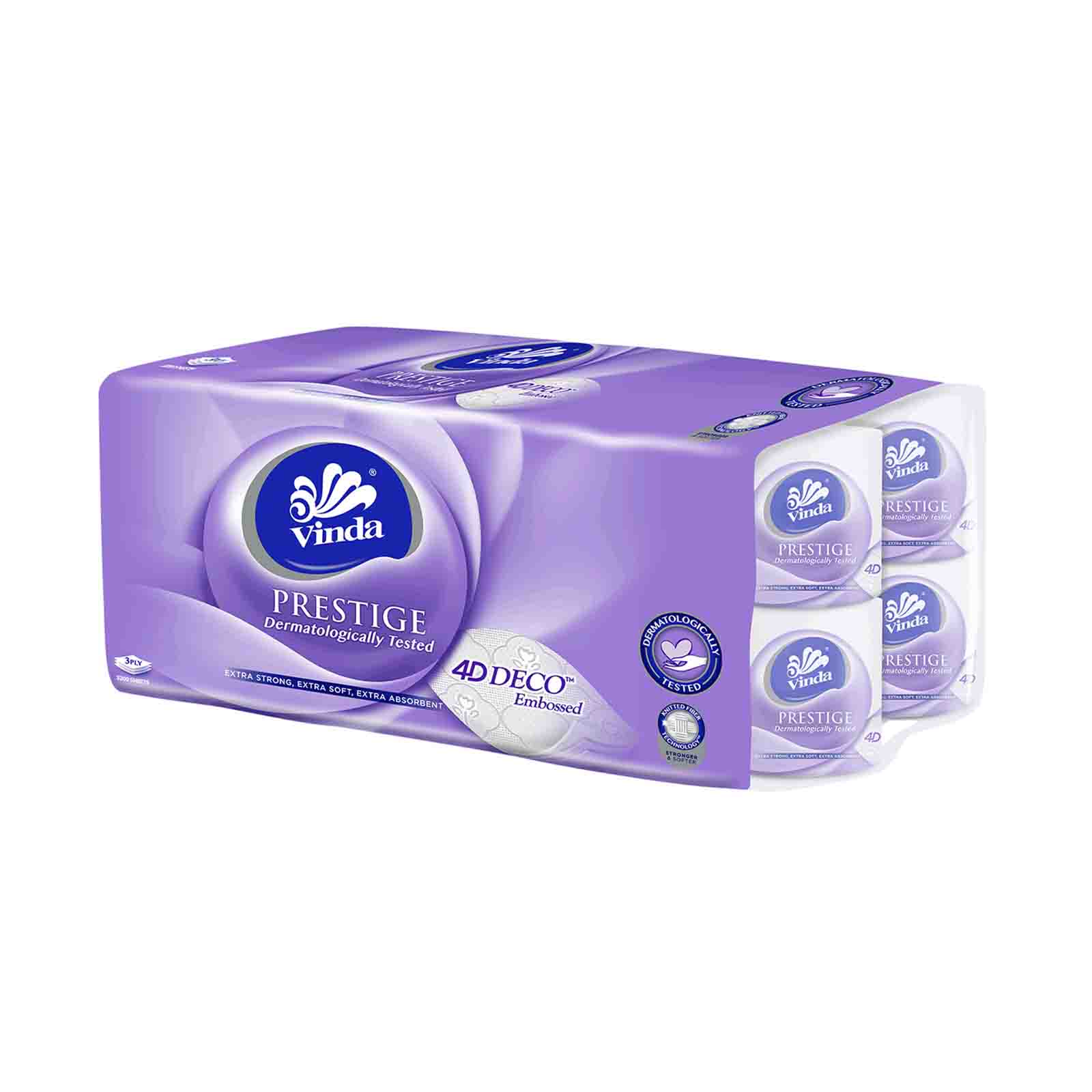 Vinda Deluxe Prestige Toilet Rolls-3ply 200pcs x 16 - Image 2