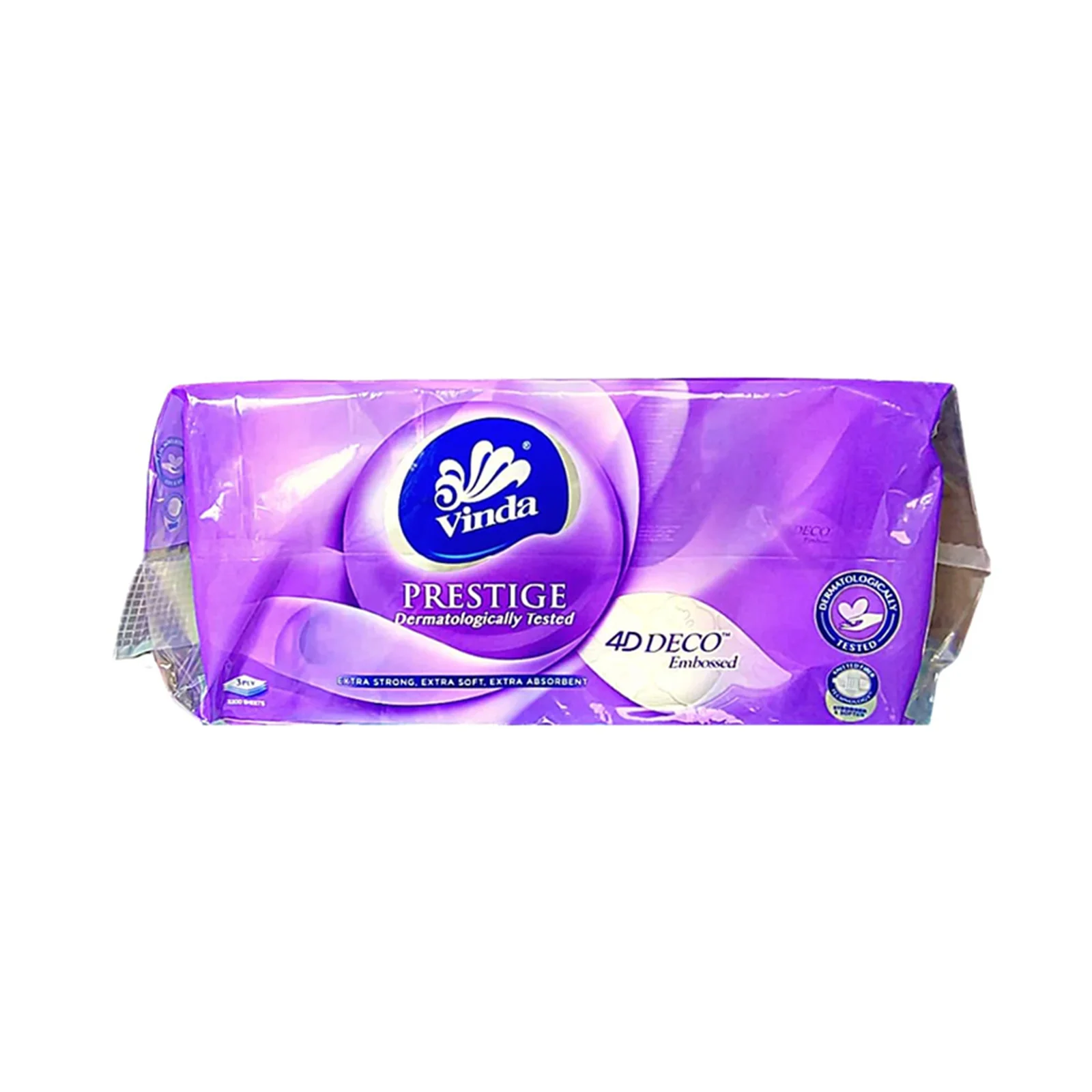 Vinda Deluxe 3Ply Bathroom Tissue Deco 200pcs x 8 - Image 2