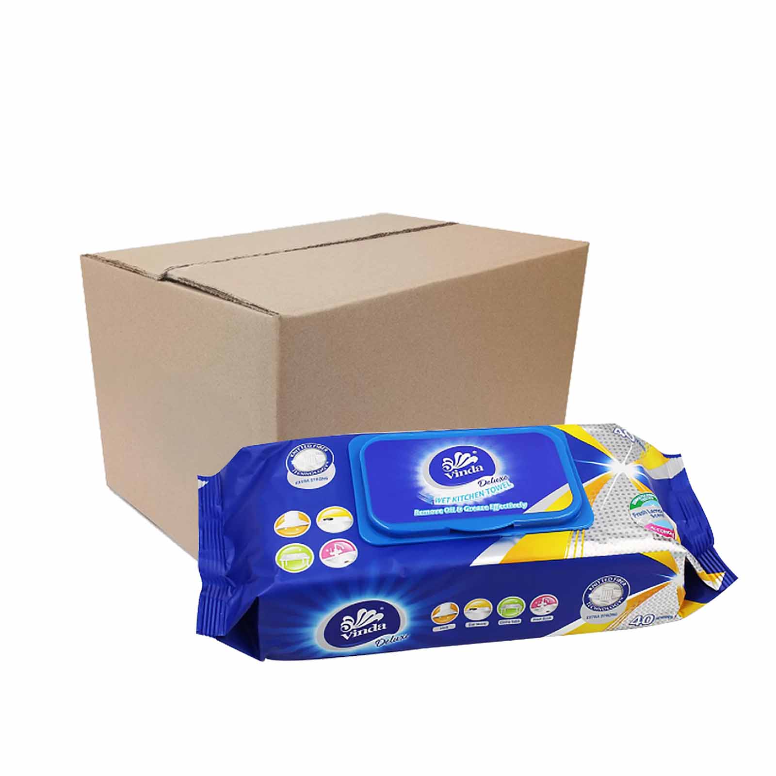 Vinda Deluxe Kitchen Wet Wipes 40sheets - Image 2
