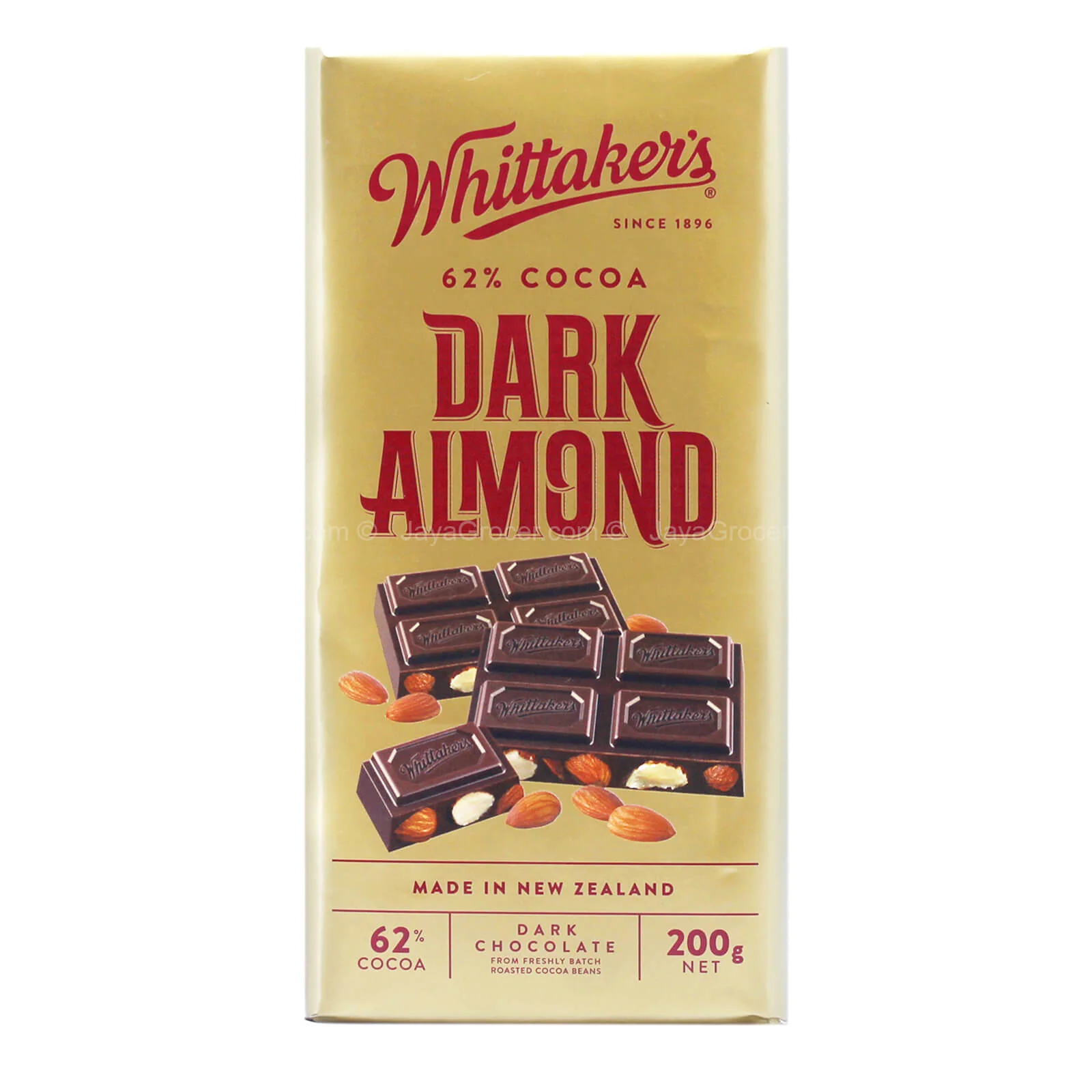 Whittakers Dark Almond Dark Chocolate Block 200g - Image 2