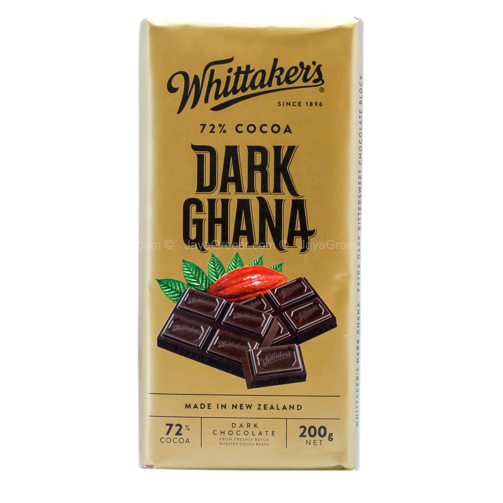 Whittakers Dark Ghana Dark Chocolate Block 200g - Image 2