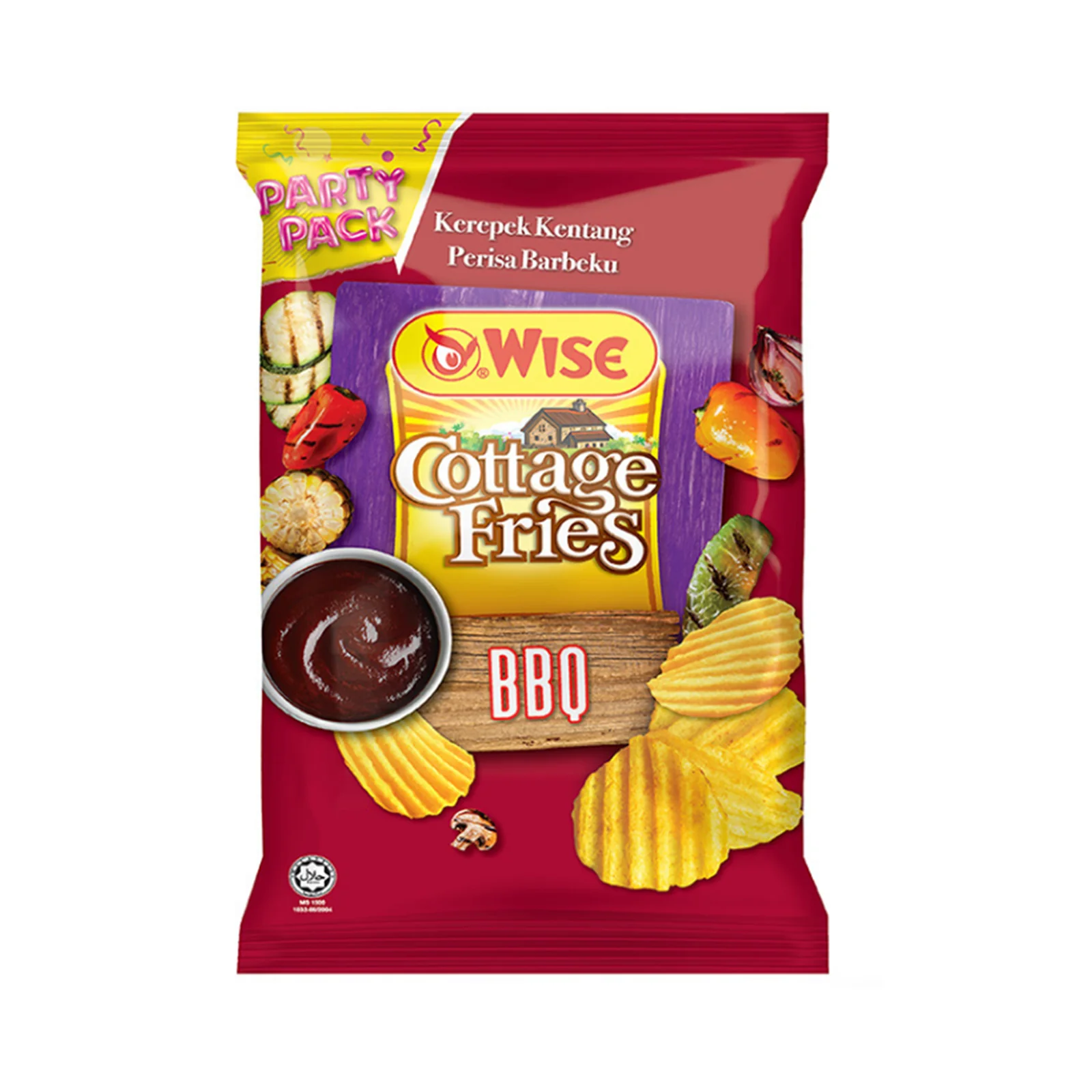 Wise Cottage Fries Party Pack Barbecue Potato Chips 150g - Image 2