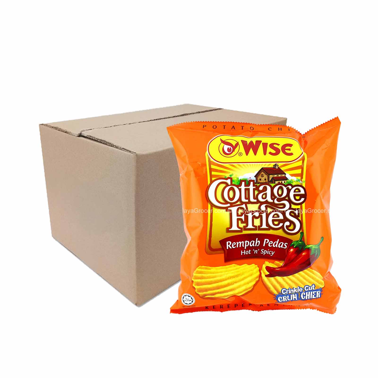 Wise Cottage Fries Hot and Spicy Potato Chip 50g - Image 2