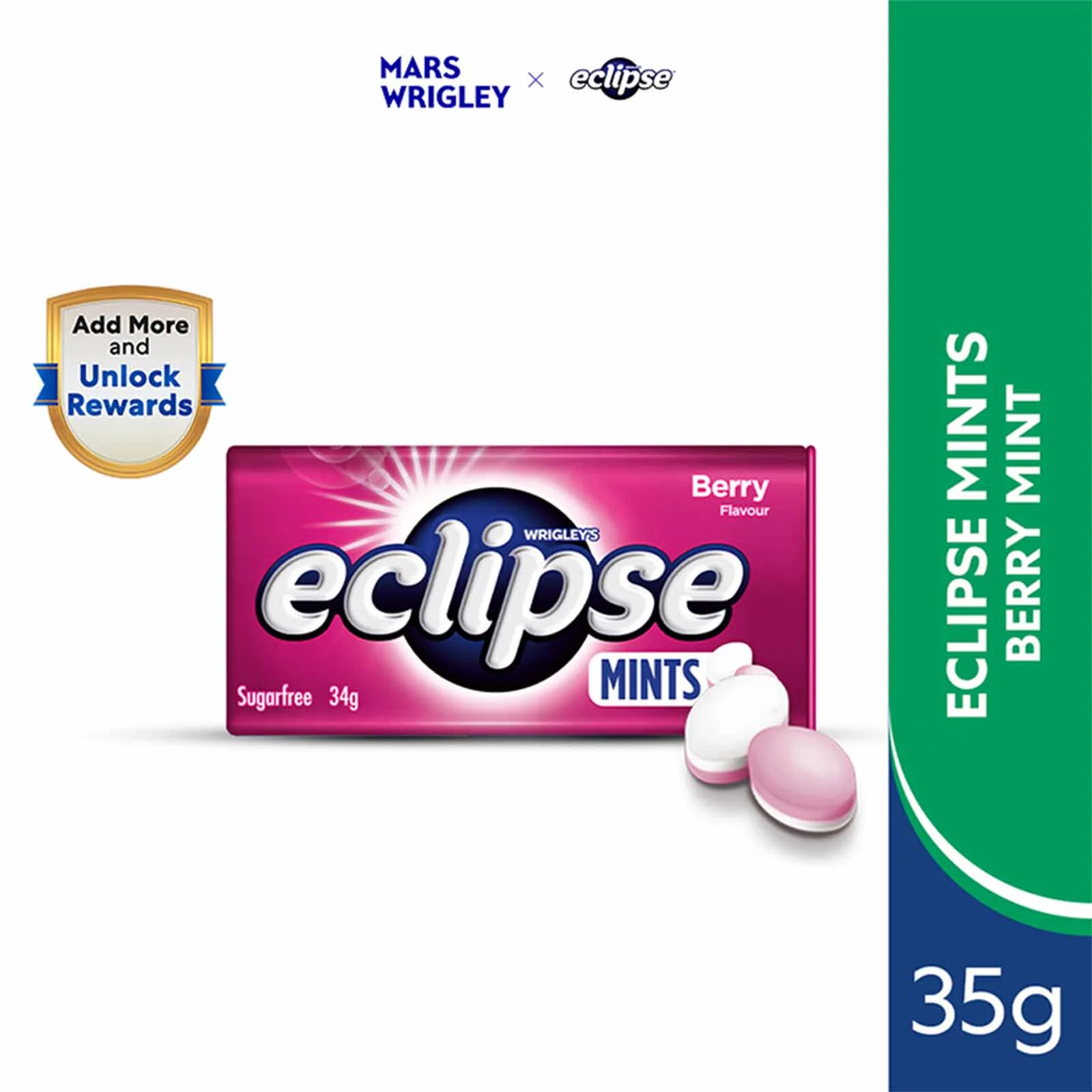 WrigleyÃ¢â‚¬â„¢s Eclipse Berry Flavour Sugar Free Mints 35g - Image 2