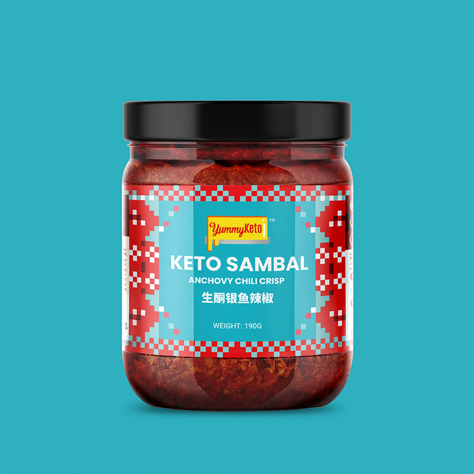 Yummyketo Keto Sambal Crispy Anchovies 190g - Image 2