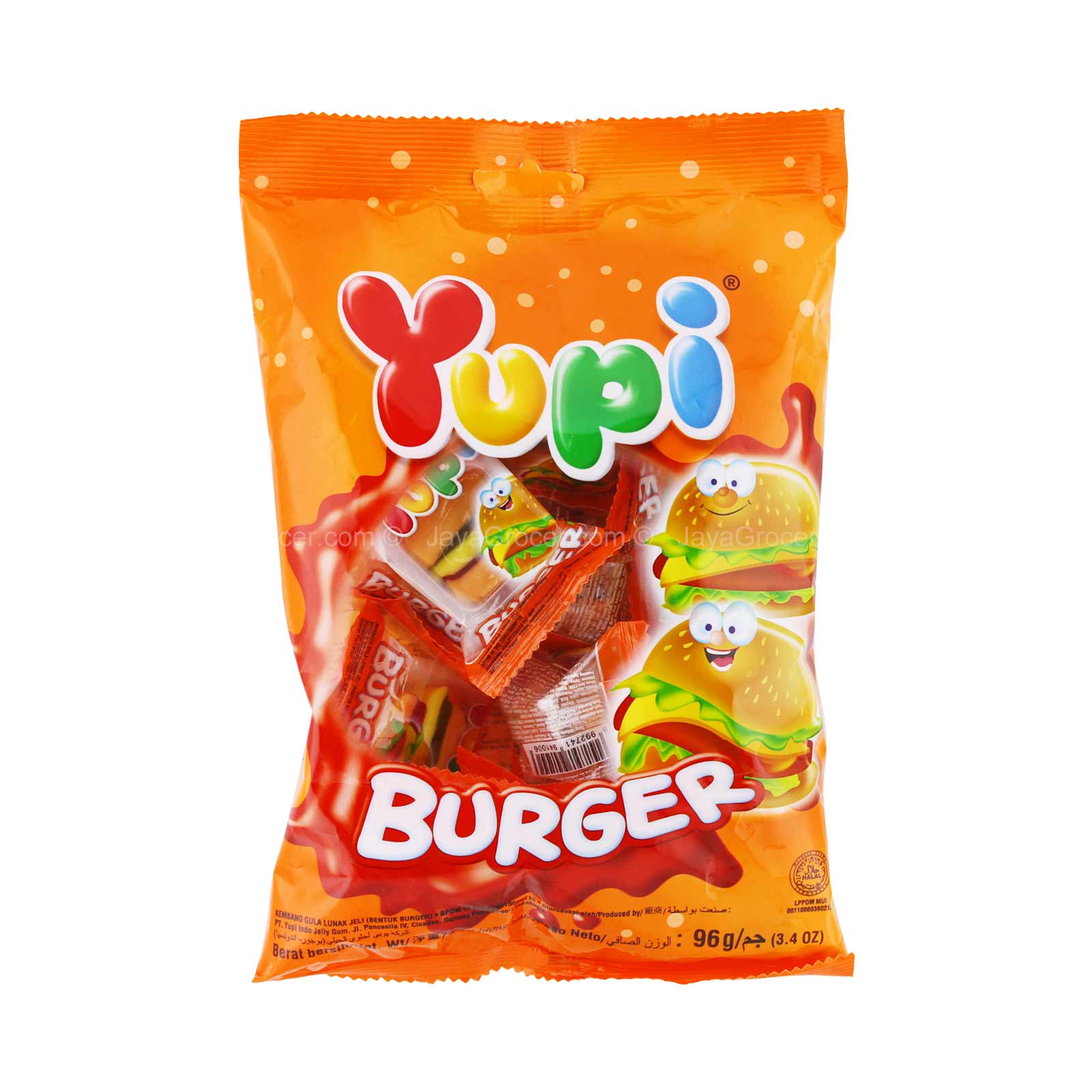 Yupi Mini Burger Bag Gummy Candy 90g - Image 2